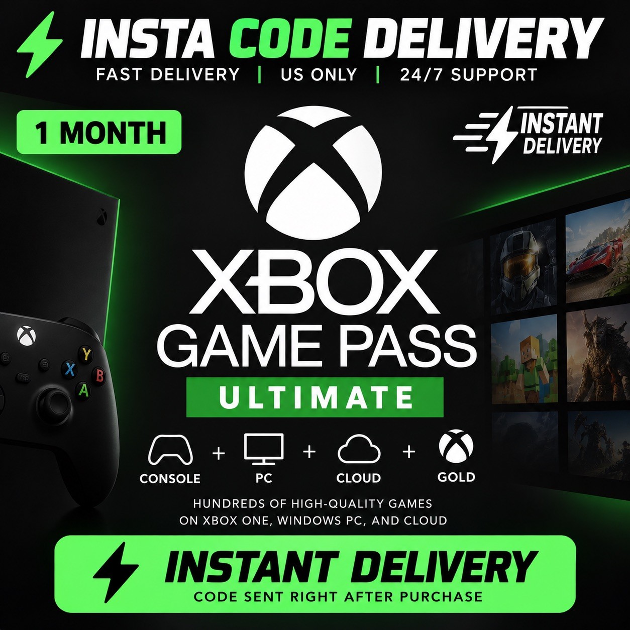 Xbox Game Pass Ultimate 1 Month (Insta eDelivery) New + Existing Users - US Only