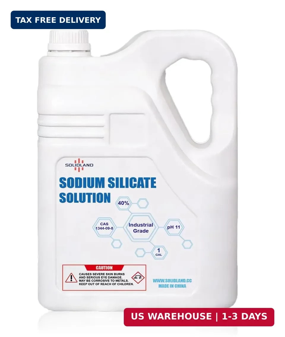 Sodium Silicate Solution (Water Glass) - 1 GAL Pail, Industrial Grade, High Puri Sodium Silicate Solution (Water Glass) - 1 GAL Pail, Industrial Grade, High Puri