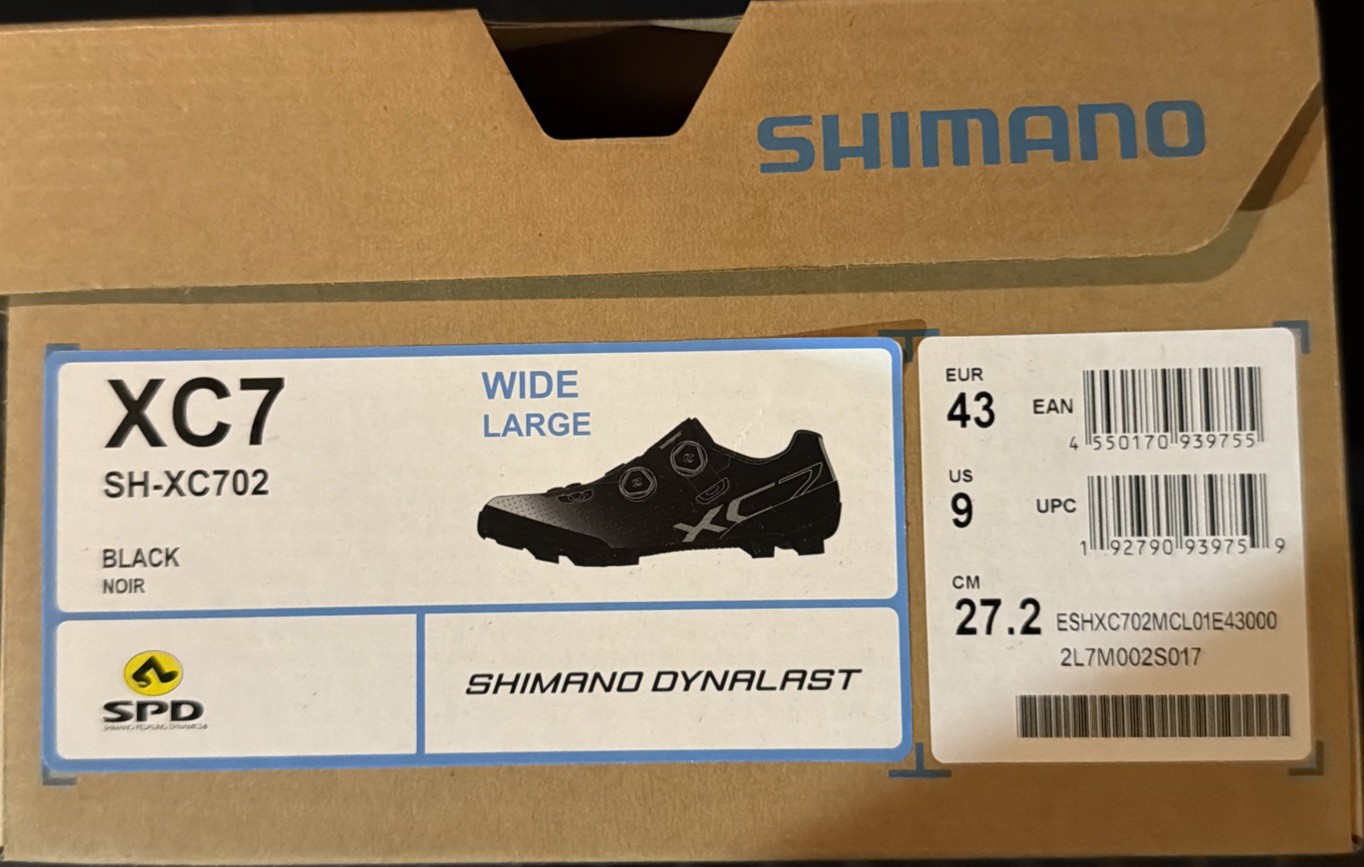 Shimano SH-XC702 Dynalast Men\'s Cycling Shoes - BLACK NOIR us 9  eur 43