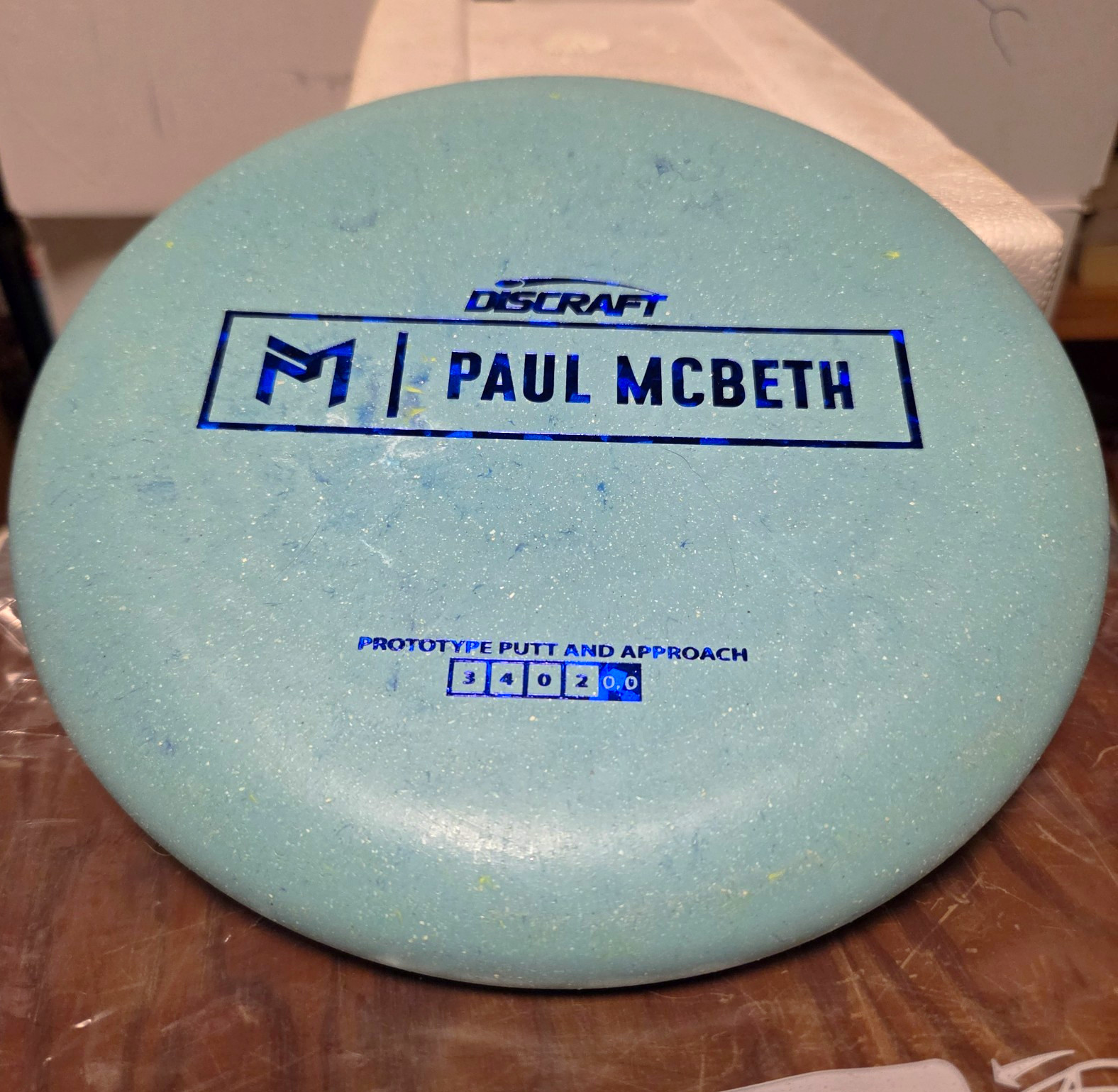 Discraft Paul McBeth Prototype Luna Putting Disc 3/4/0/2 Blue 173-174g Discraft Paul McBeth Prototype Luna Putting Disc 3/4/0/2 Blue 173-174g