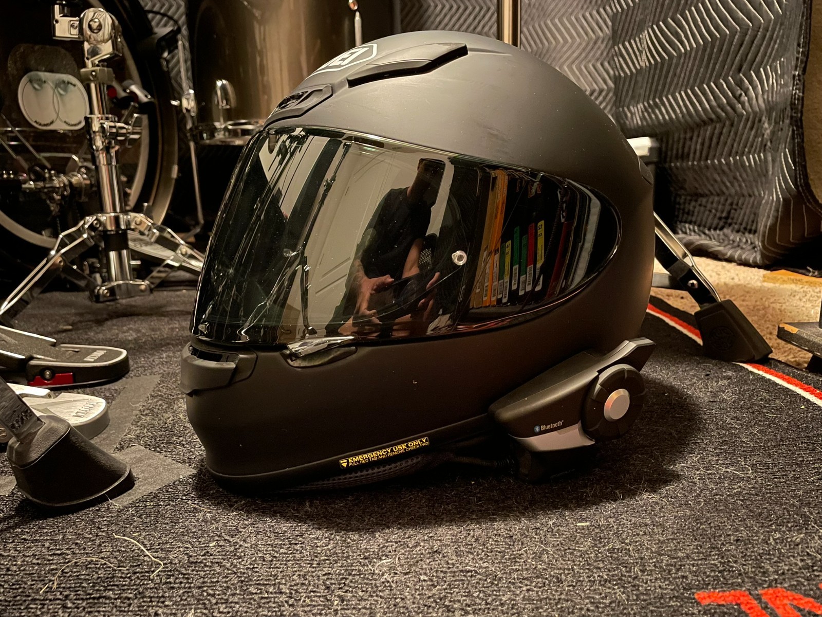 Shoei RF-1200 Matte Black Helmet & Sena 20S EVO Dual Pack + Extra Visor Combo