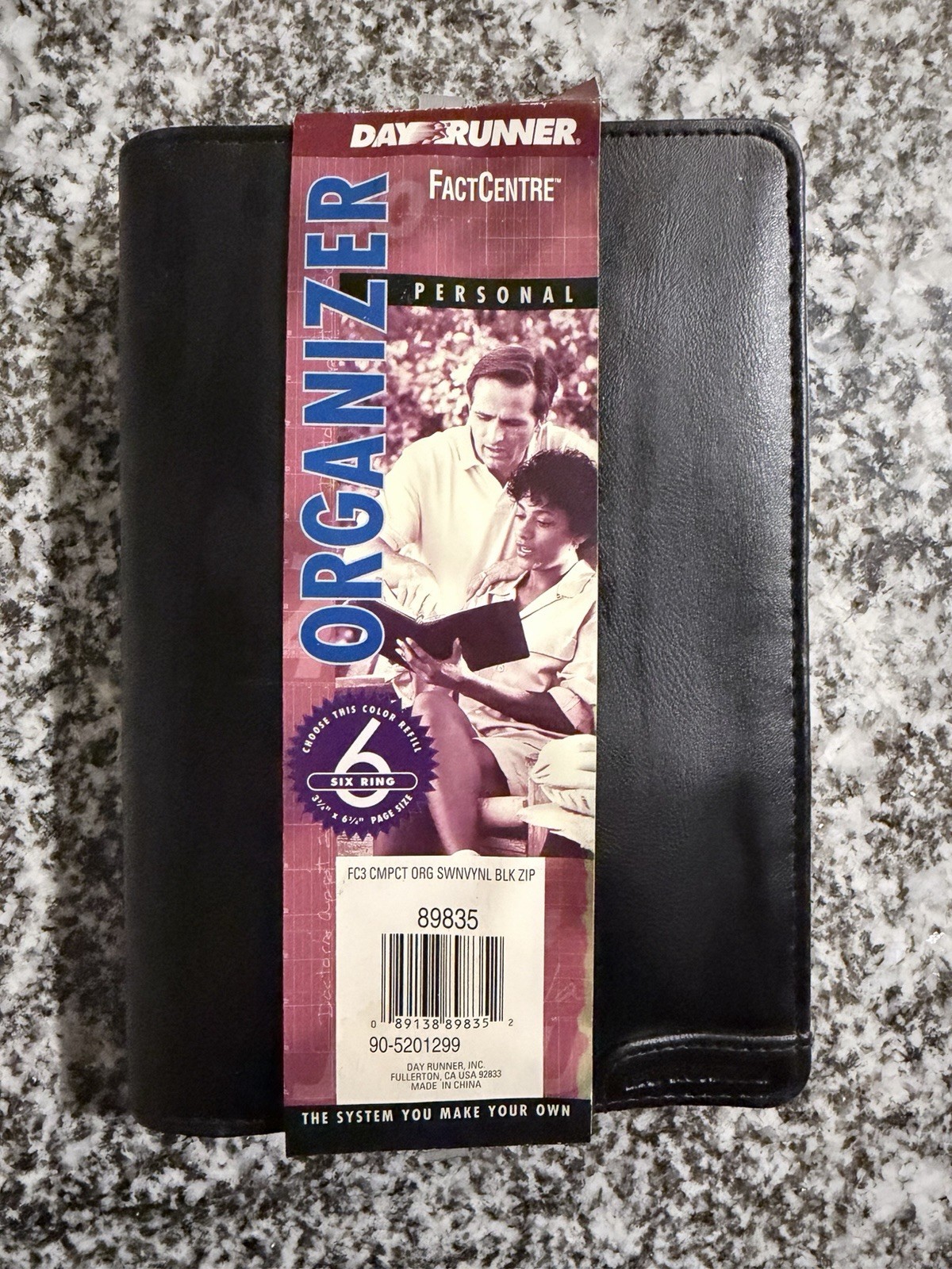 Vintage 1996 DayRunner Organizer Unisex Black 6-Ring Zip Planner 89835 Vintage 1996 DayRunner Organizer Unisex Black 6-Ring Zip Planner 89835
