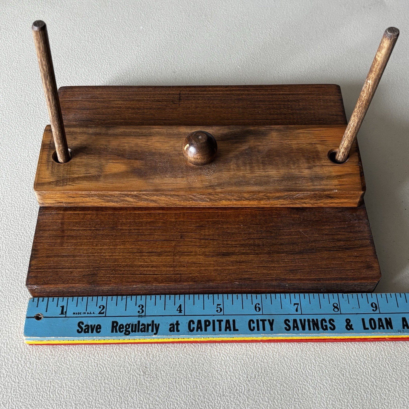 Vtg Napkin Holder Wood Clamp Farmhouse Cottage core Primitive Rustic Vtg Napkin Holder Wood Clamp Farmhouse Cottage core Primitive Rustic