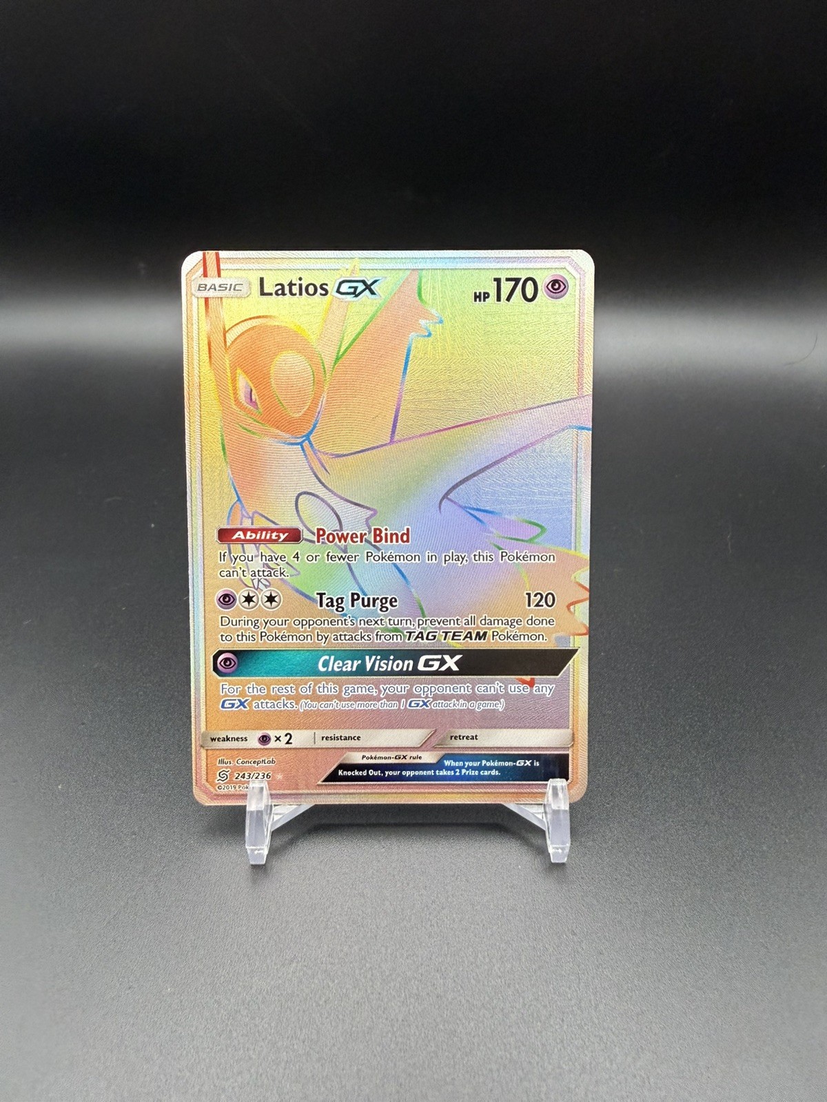 Pokemon Company Latios GX 243/236 SM-Unified Minds Secret Rare Full Art Holo Pokemon Company Latios GX 243/236 SM-Unified Minds Secret Rare Full Art Holo