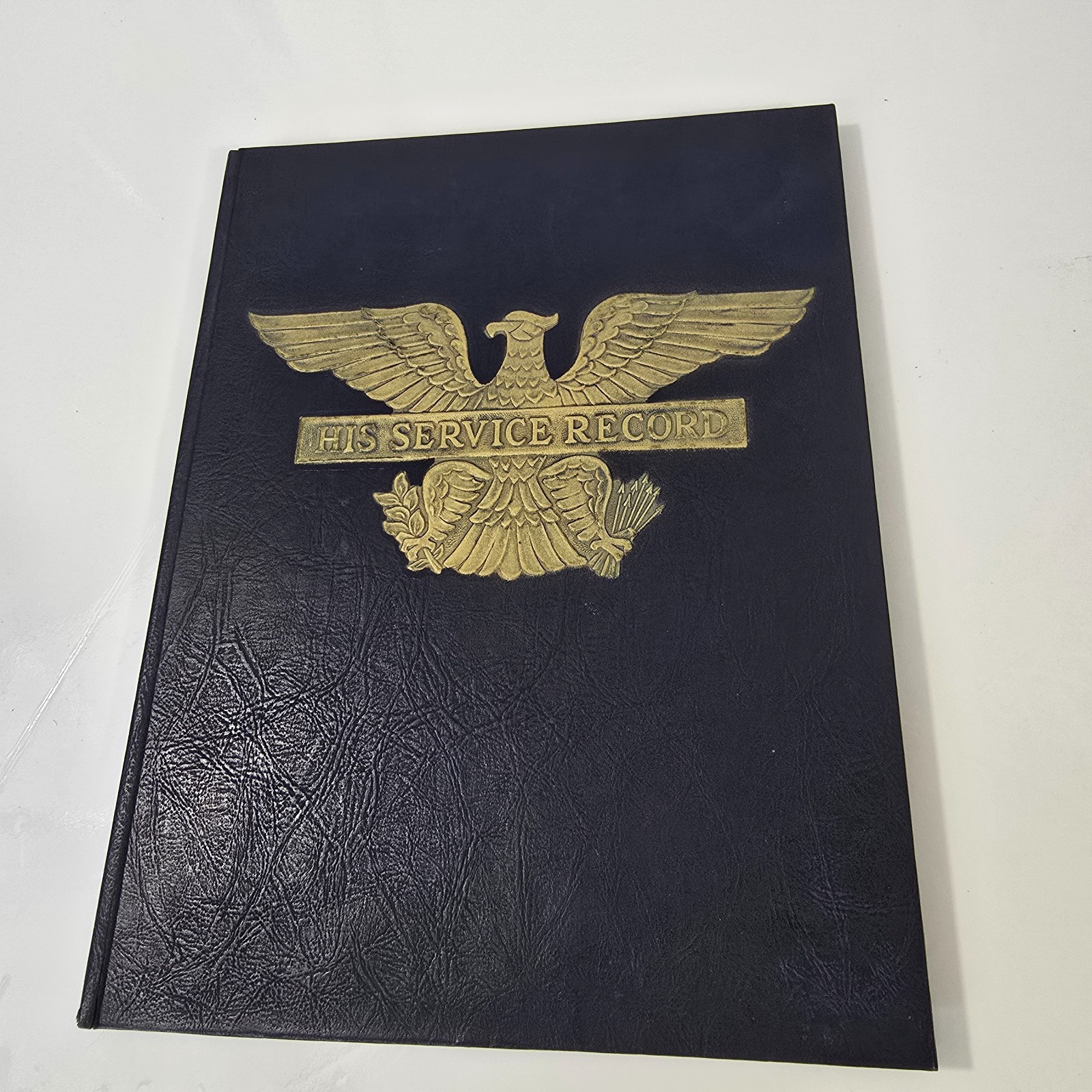 1942 His Service Record Stevens Inc. Unused WWII Military Record Book Embossed