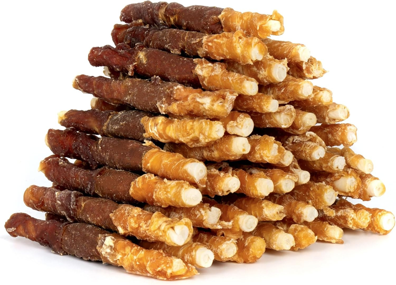 MON2SUN Dog Treats, Triple Flavor 5 Inch Chicken Liver Duck and Chicken Wrapped