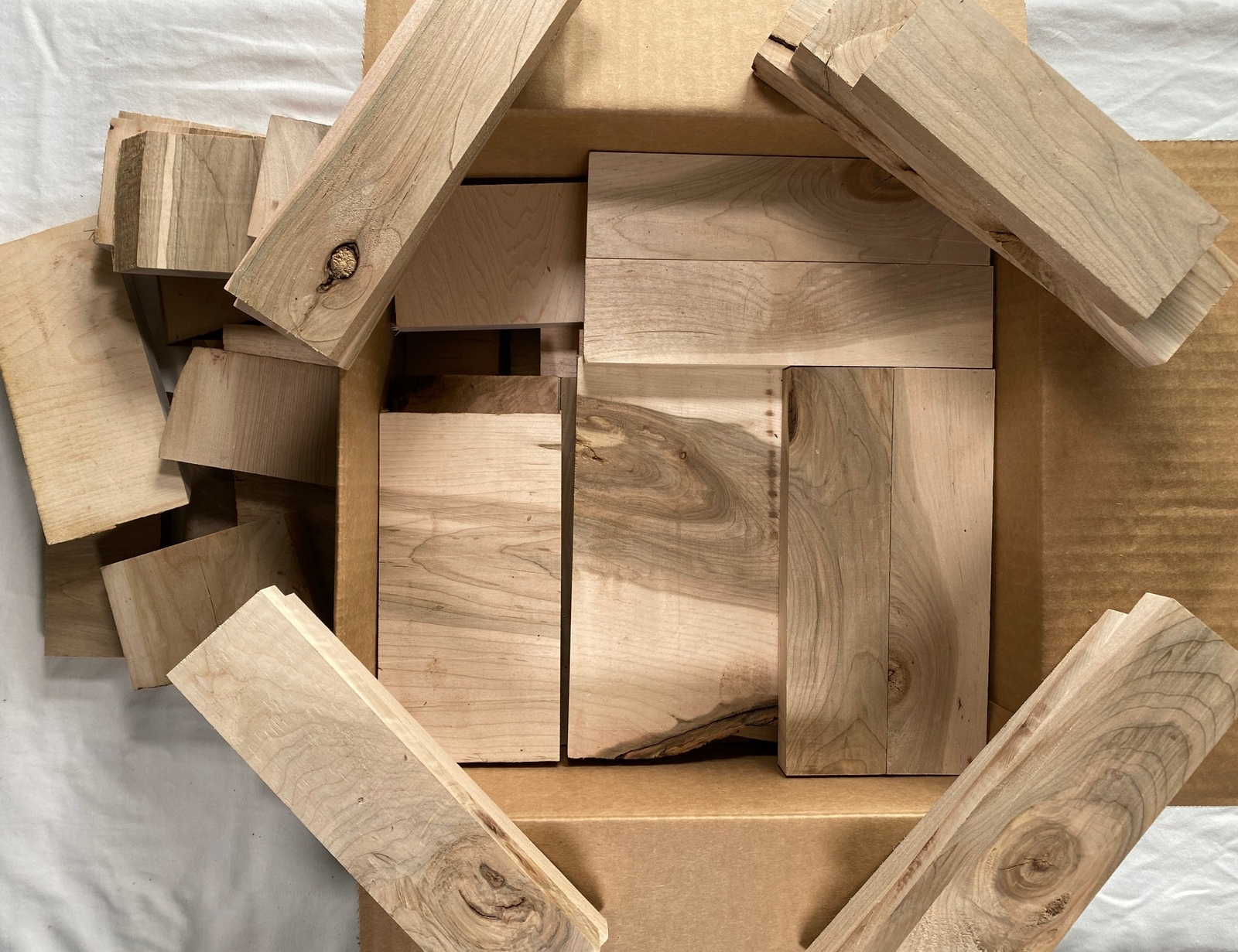 Scrap Box of All Small Pieces of Wood. Pick your species, Walnut, Maple, Cherry Scrap Box of All Small Pieces of Wood. Pick your species, Walnut, Maple, Cherry
