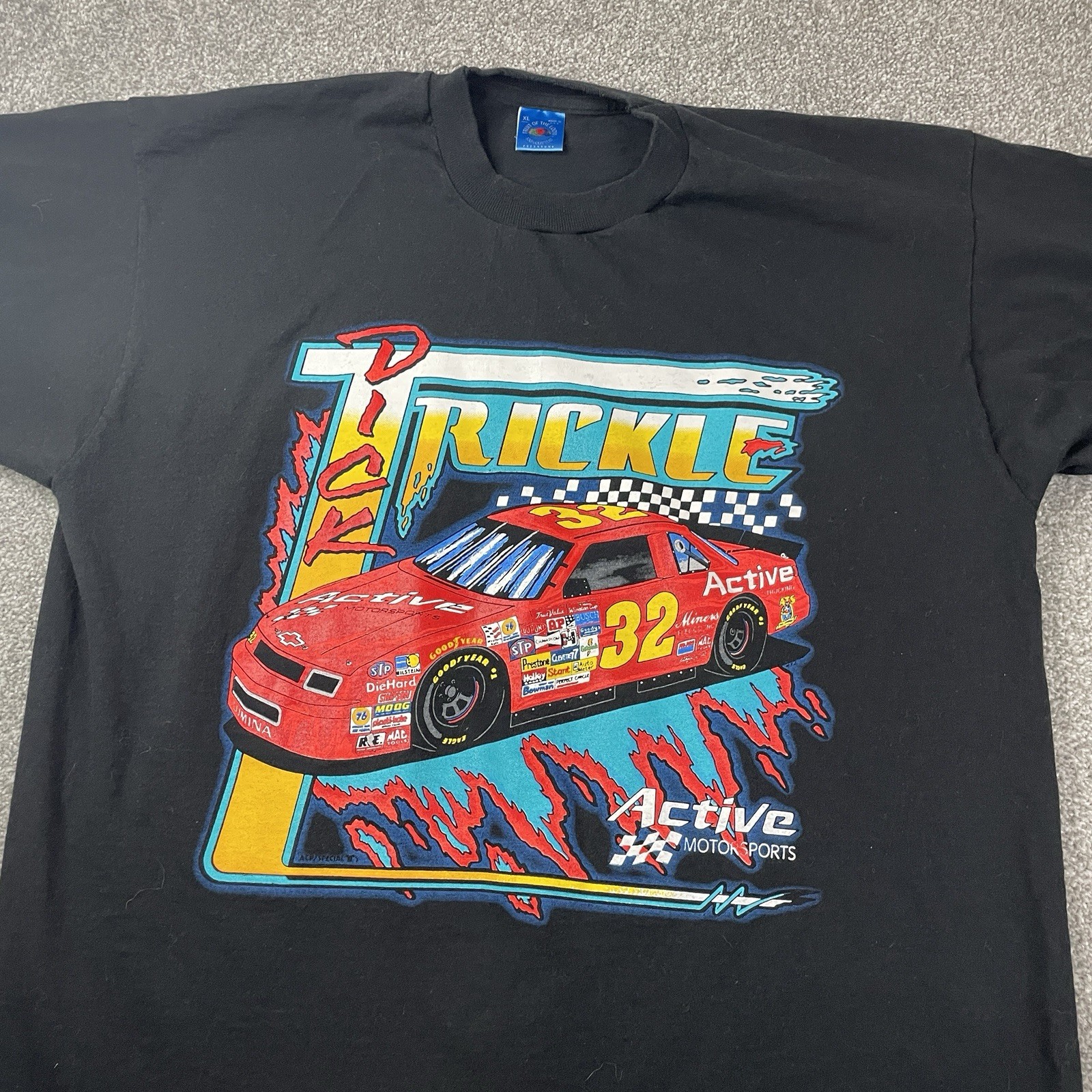 Vintage Dick Trickle Fan Club Racing T-Shirt Men XL (Fits Slim) Single Stitch