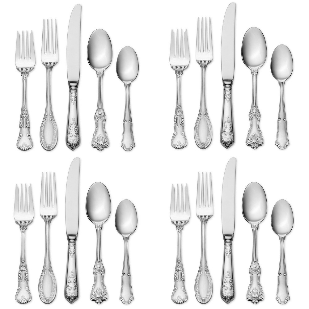 Wallace HOTEL LUXE 18/10 Stainless Steel 20pc Flatware Set (Service for Four) NO