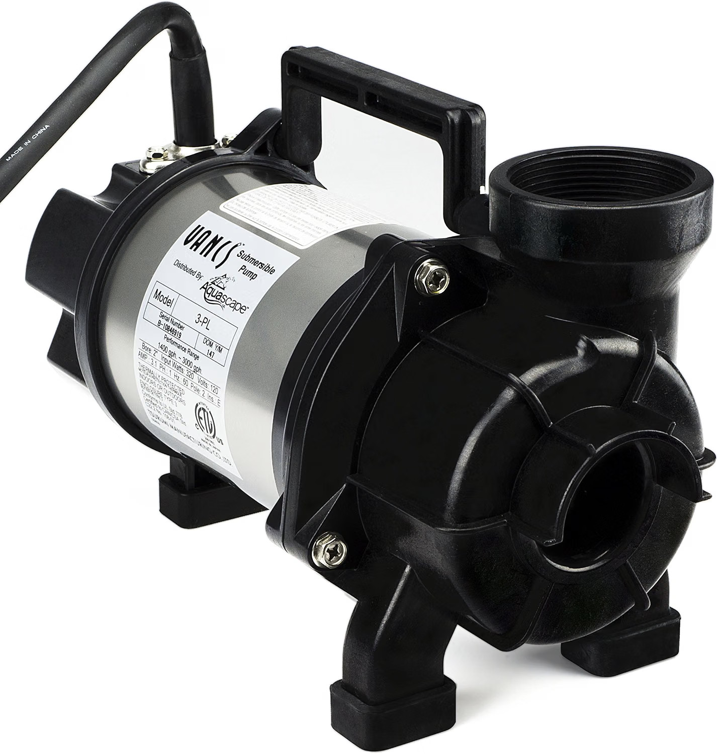 Aquascape 29975 Tsurumi 3PL Pump Solids Handling Skimmer Pondless Waterfall