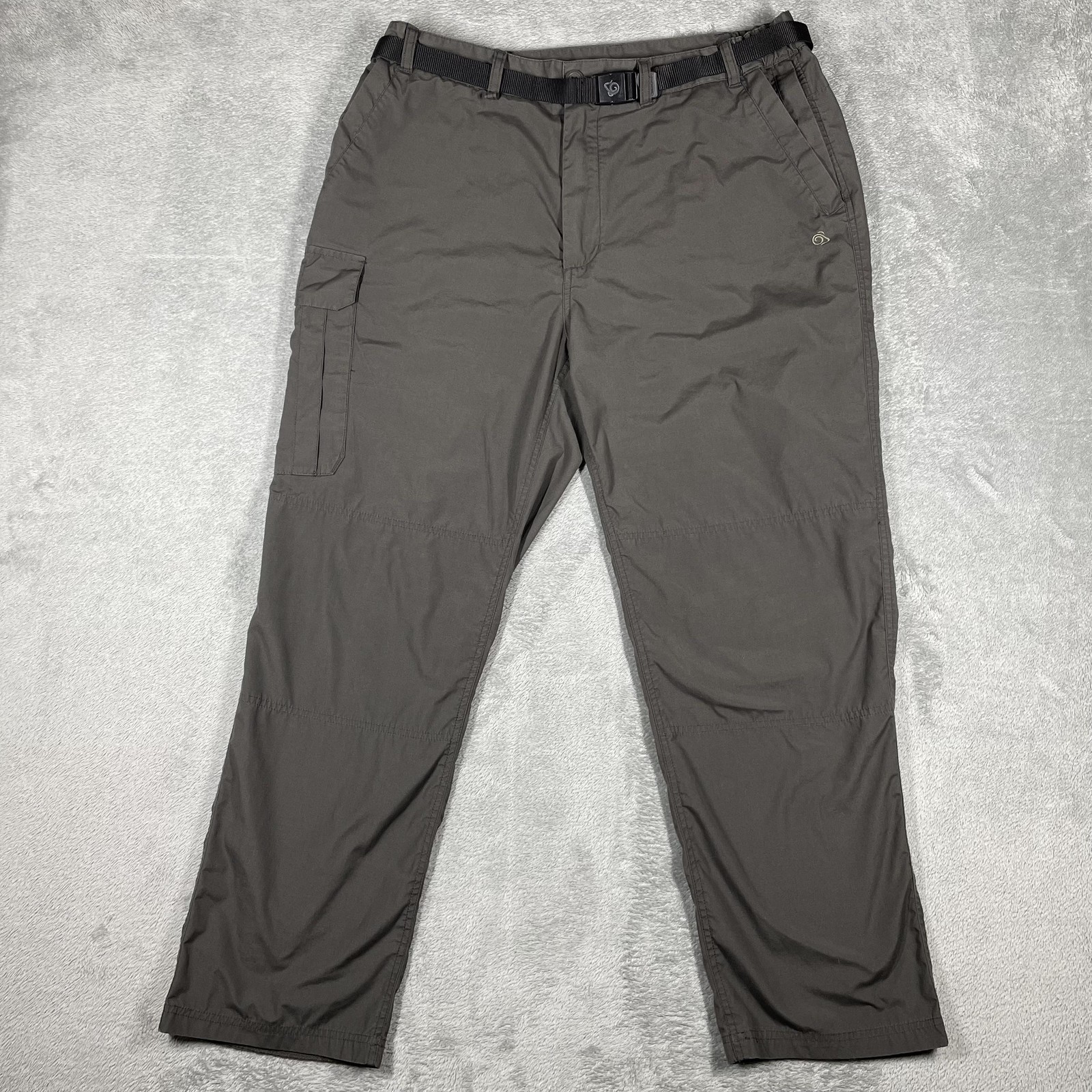 Craghoppers Pants Mens 36 Brown Polyester Cargo Belted Outdoor Hiking Travel