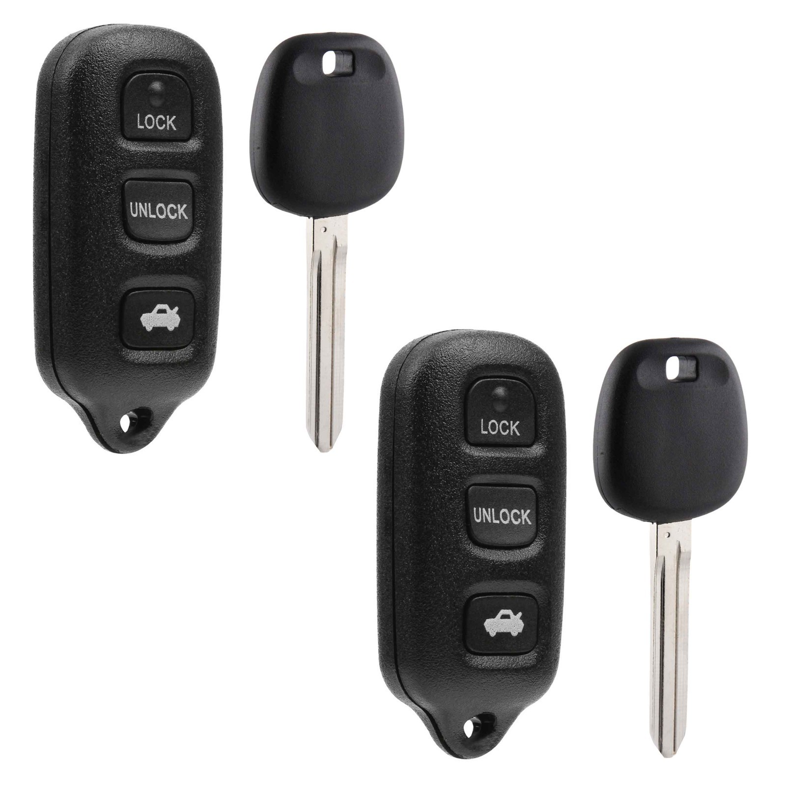 2 Replacement For 2003 2004 2005 2006 Toyota Camry 67 Key + Fob Remote