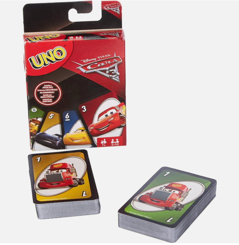 UNO Disney Pixar Cars Games Family Card Game