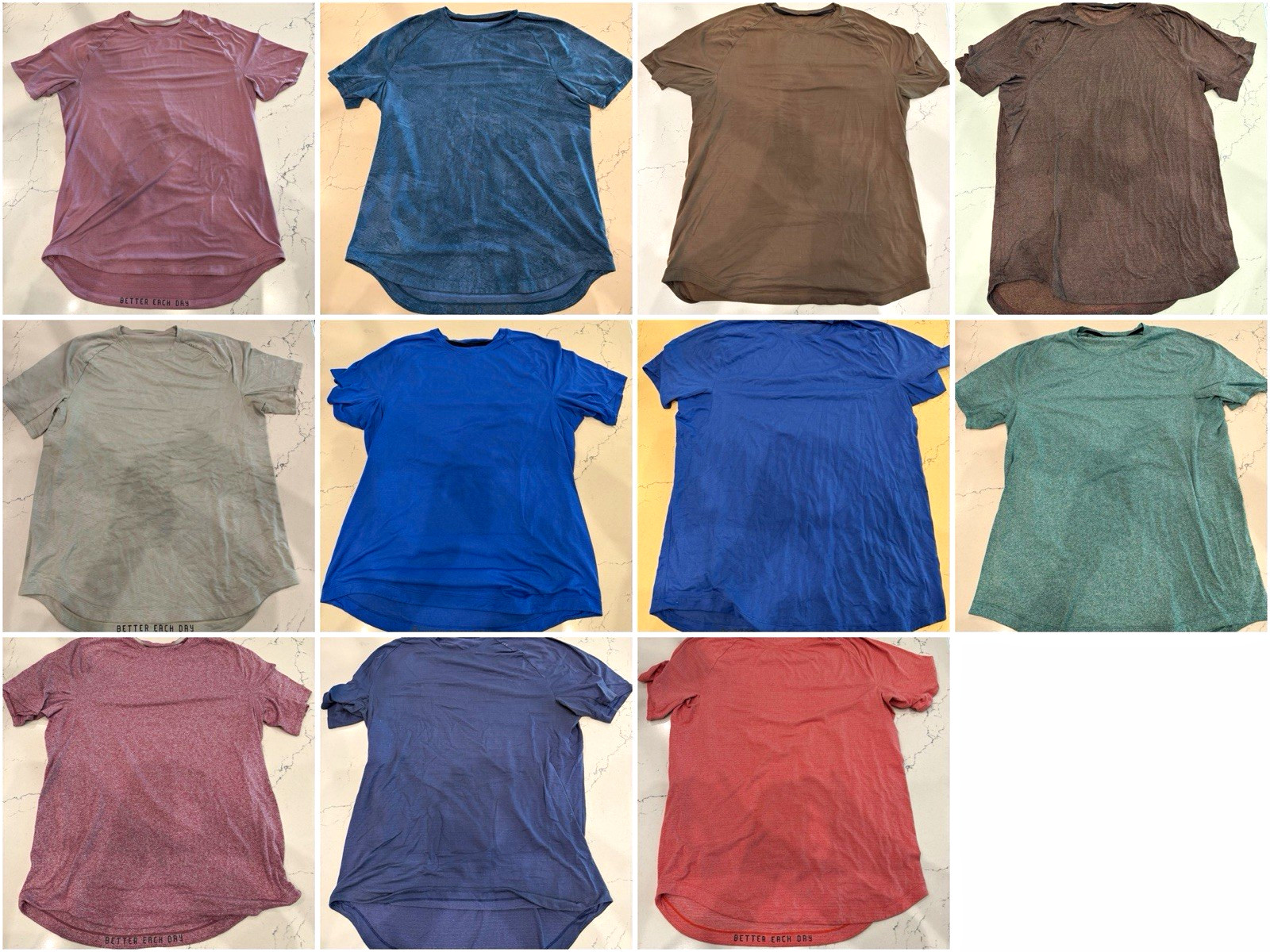 Lot of 11 Lululemon Men\'s XL License to Train Short Sleeve Shirts Lot of 11 Lululemon Men\'s XL License to Train Short Sleeve Shirts