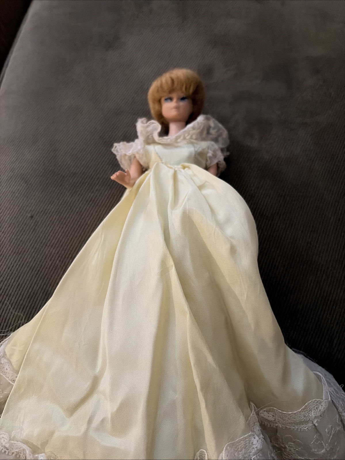 Vintage 1963 Bubblecut Barbie Doll Blonde Midge Body - Bride's Dream Gown Mix
