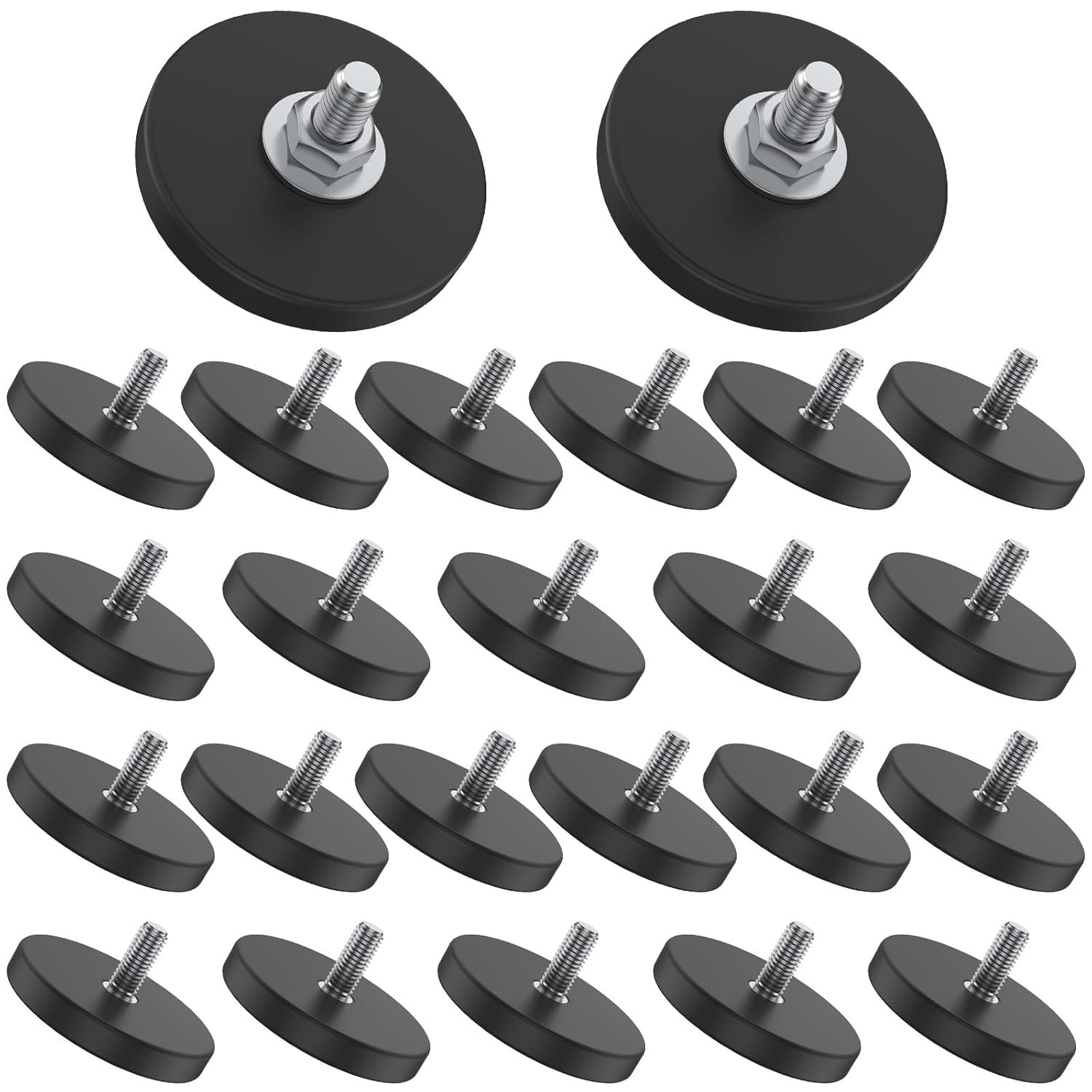 24 Pack Rubber Coated M6 Rock Light Magnets 1.69 Inch Mounting Magnetic Stud New 24 Pack Rubber Coated M6 Rock Light Magnets 1.69 Inch Mounting Magnetic Stud New