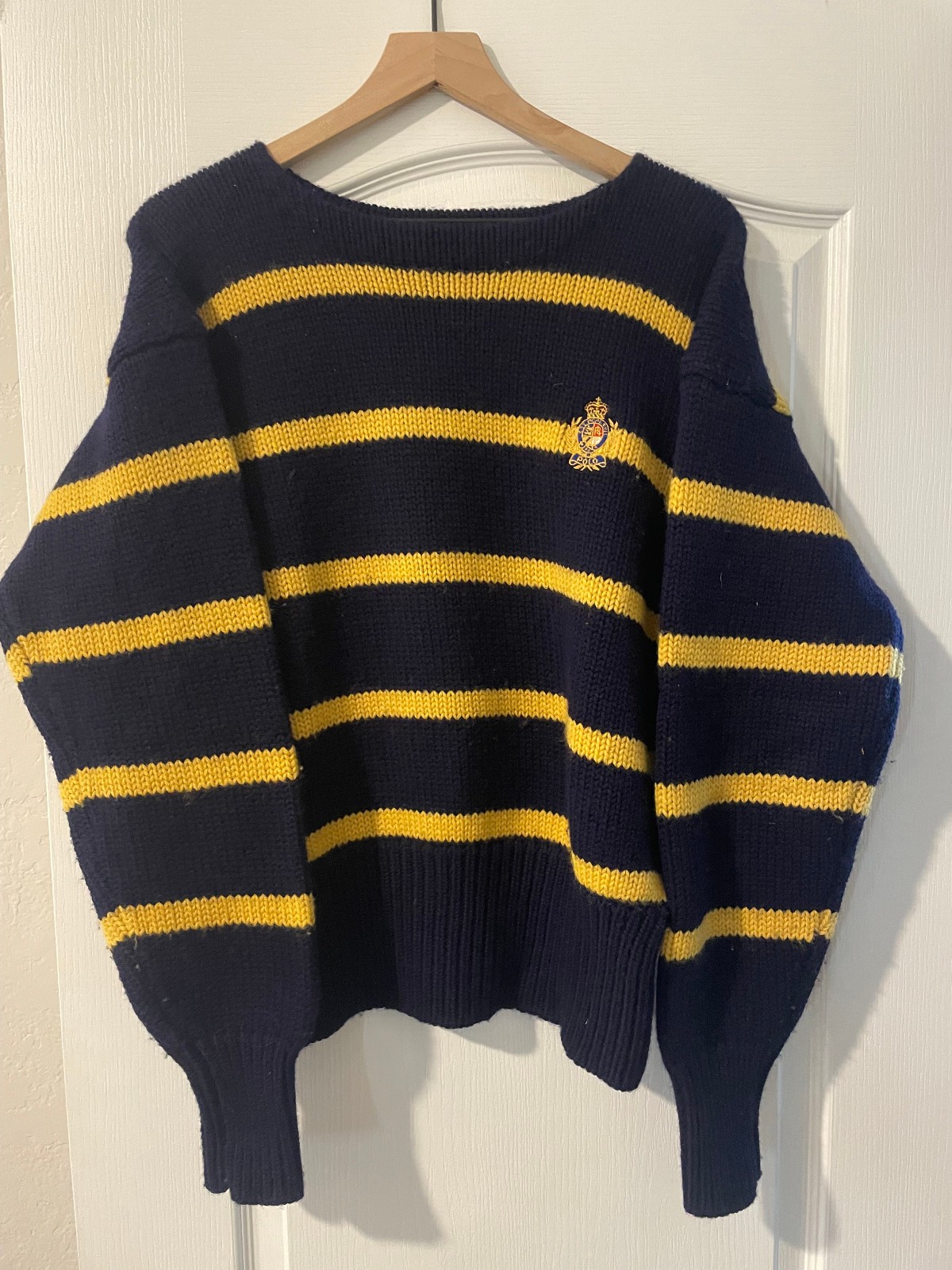 1986 Polo crest sweater size EST $450 1986 Polo crest sweater size EST $450