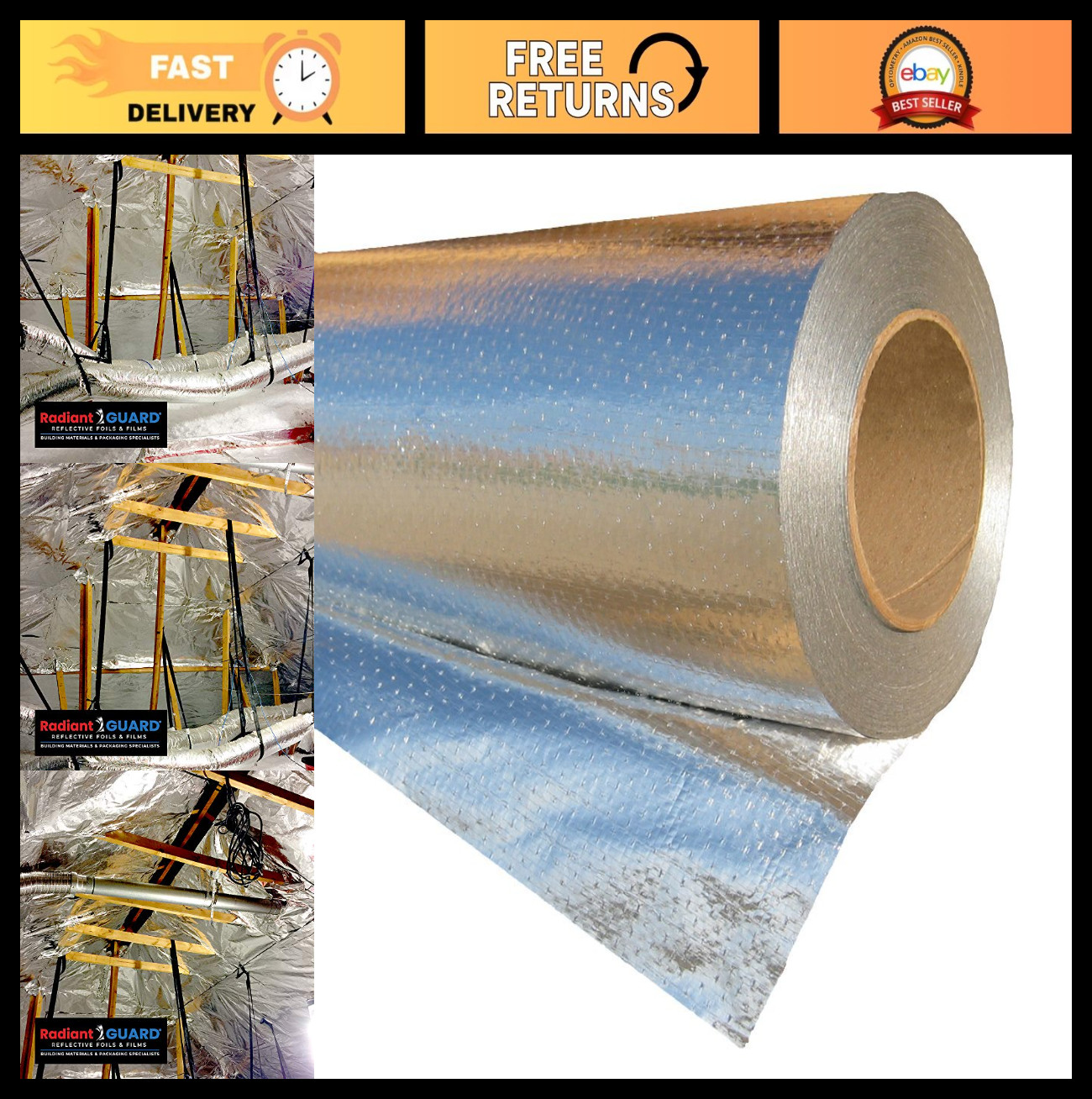 Xtreme Radiant Barrier Attic Insulation 500 sq ft - Energy Efficient, Reflective