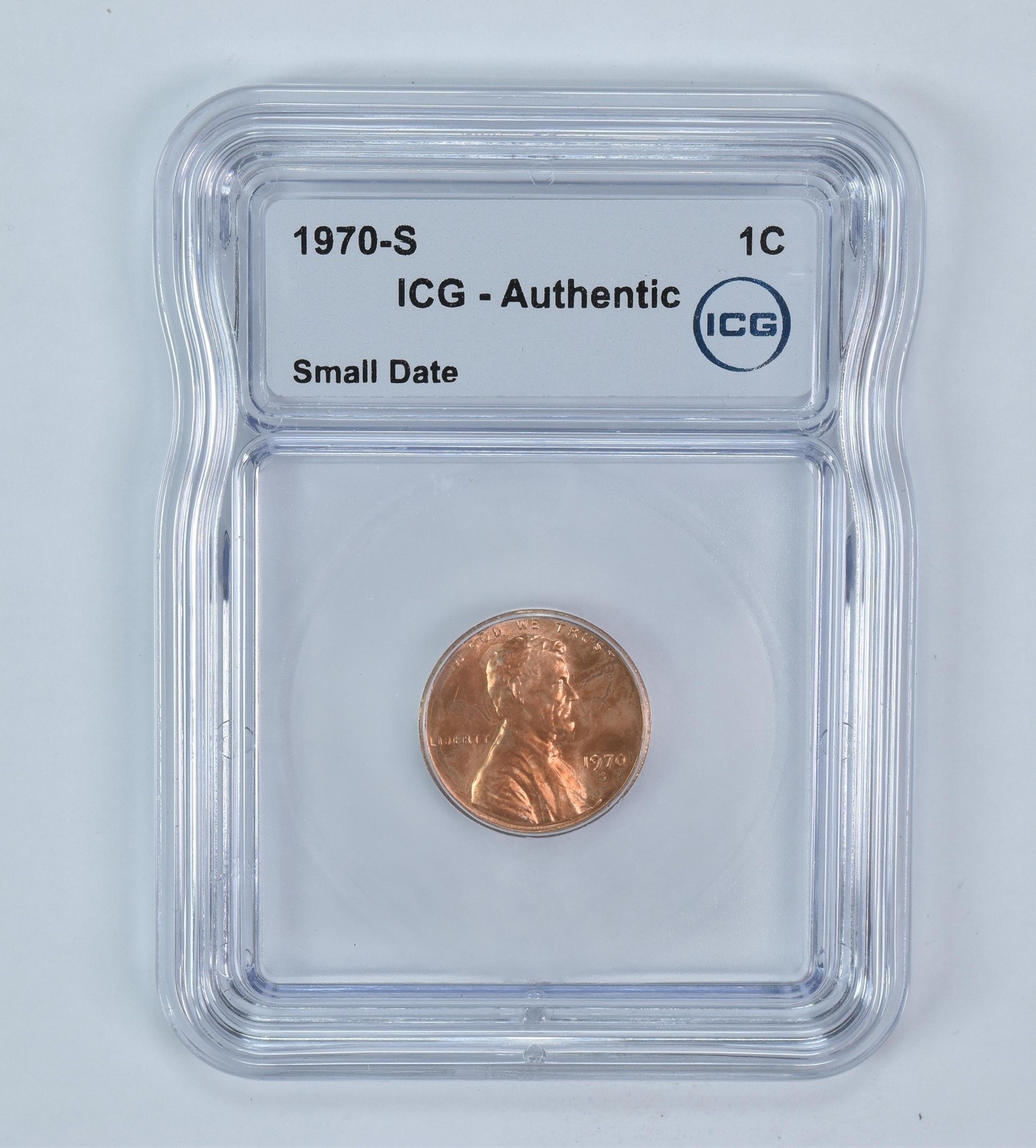 1970-S Lincoln Memorial Cent Small Date Authentic ICG