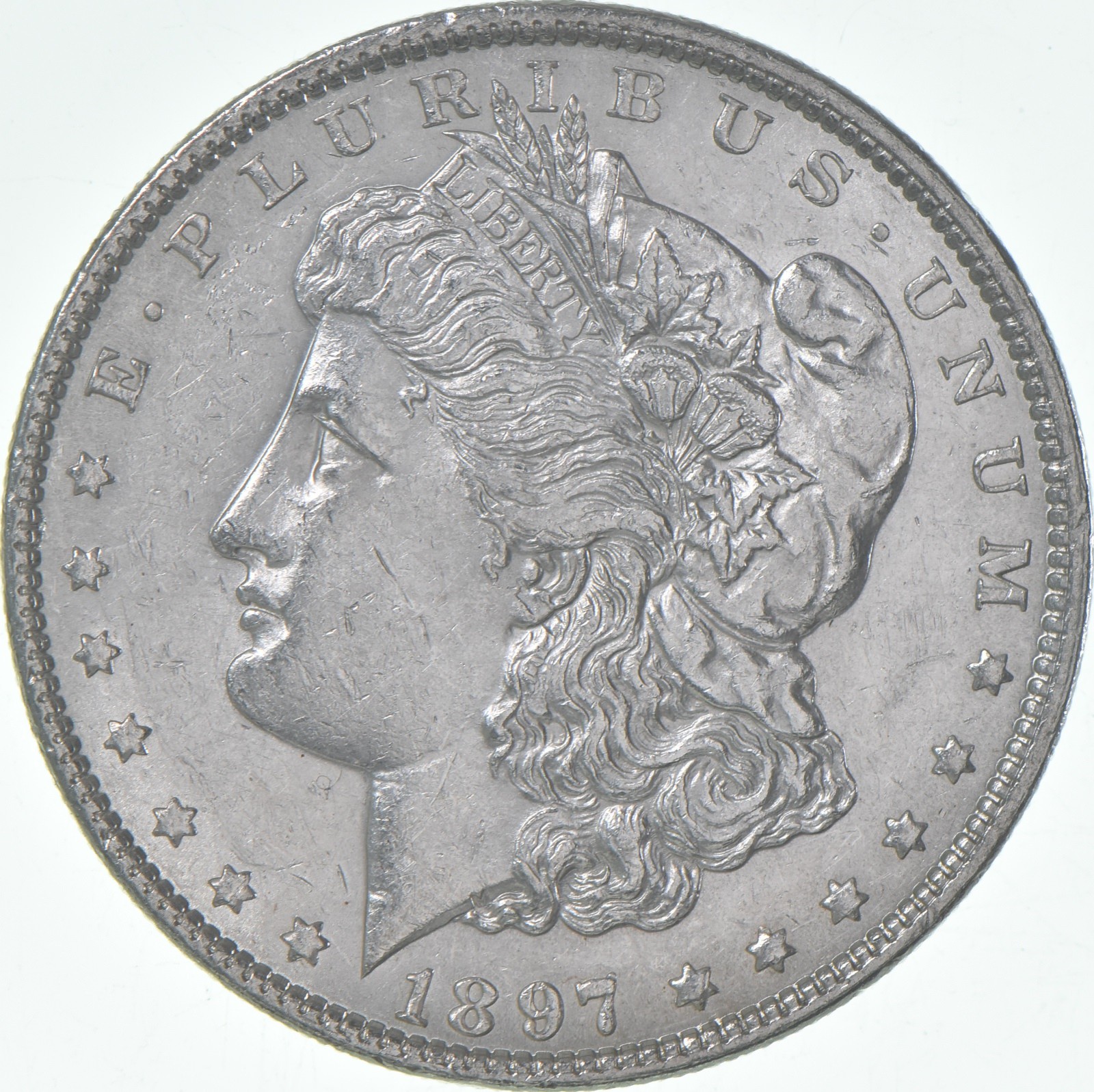 AU+ 1897 (P) Morgan Silver Dollar (1 coin)