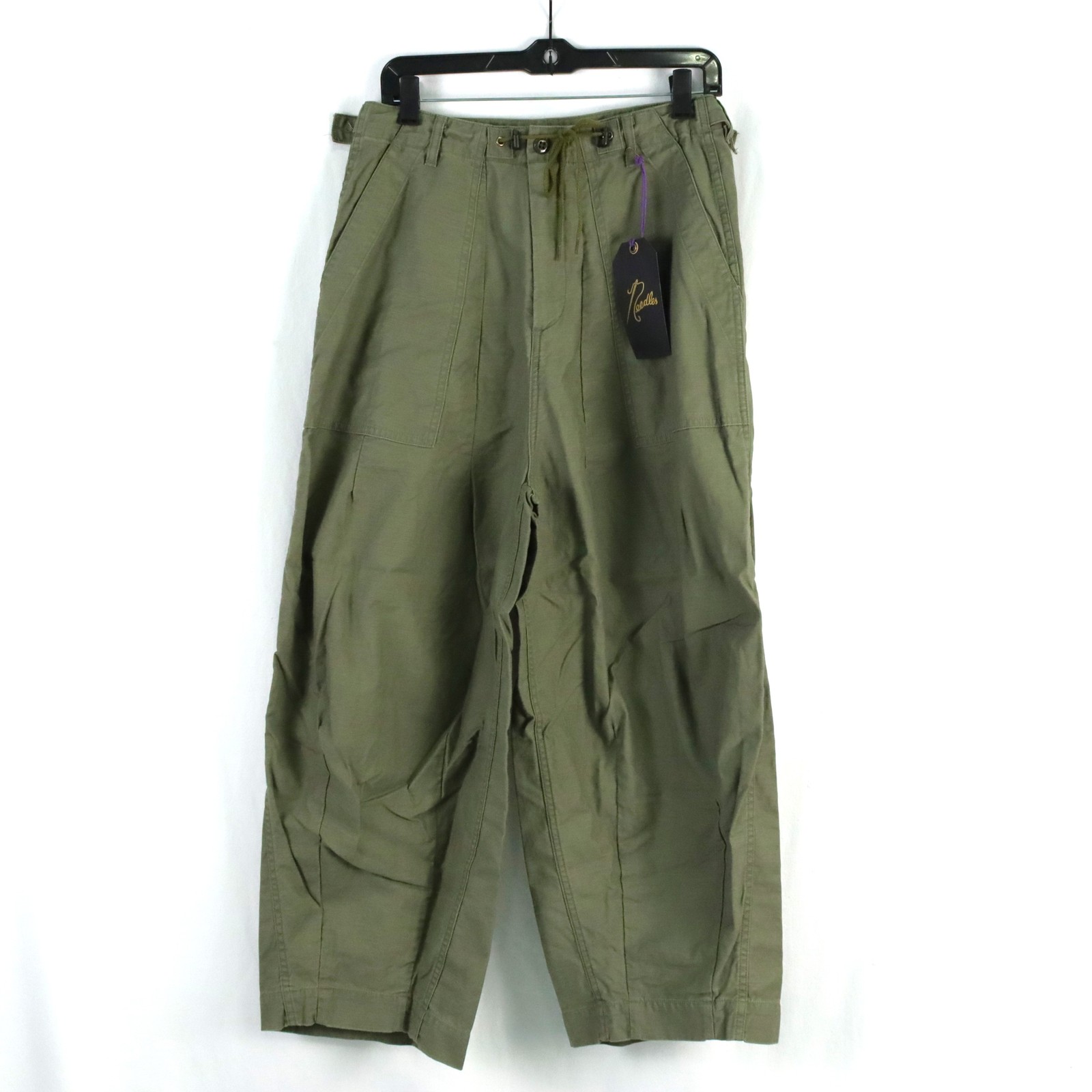 Needles H.D. Fatigue Pants With Adjustable Waist In Olive Unisex Size Medium
