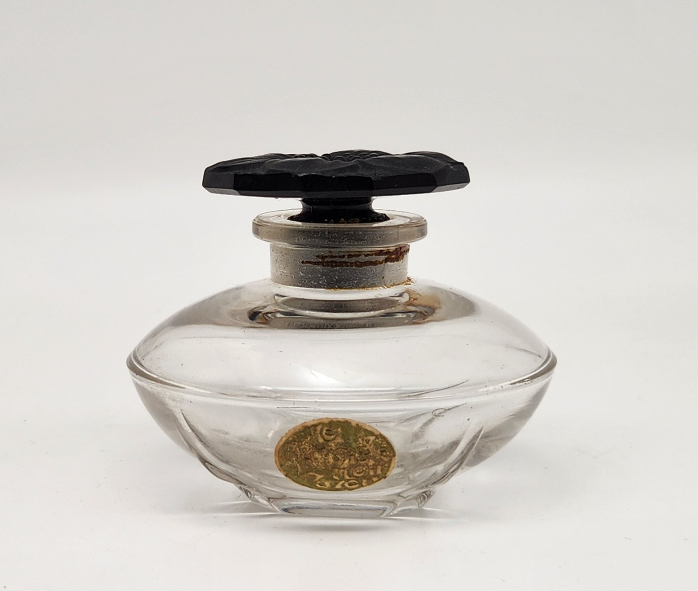 Vintage Caron Le Narcisse Noir Baccarat Crystal Bottle Made In France 2.25''H