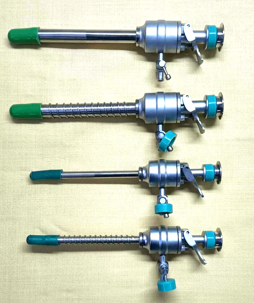 4pc Laparoscopic Trocar Cannula 5mm/10mmx100mm Endoscopy Surgical Instruments