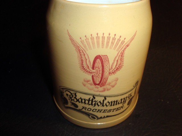 Circa 1900 Bartholomay Brown Winged-Wheel Mug, Rochester, New York