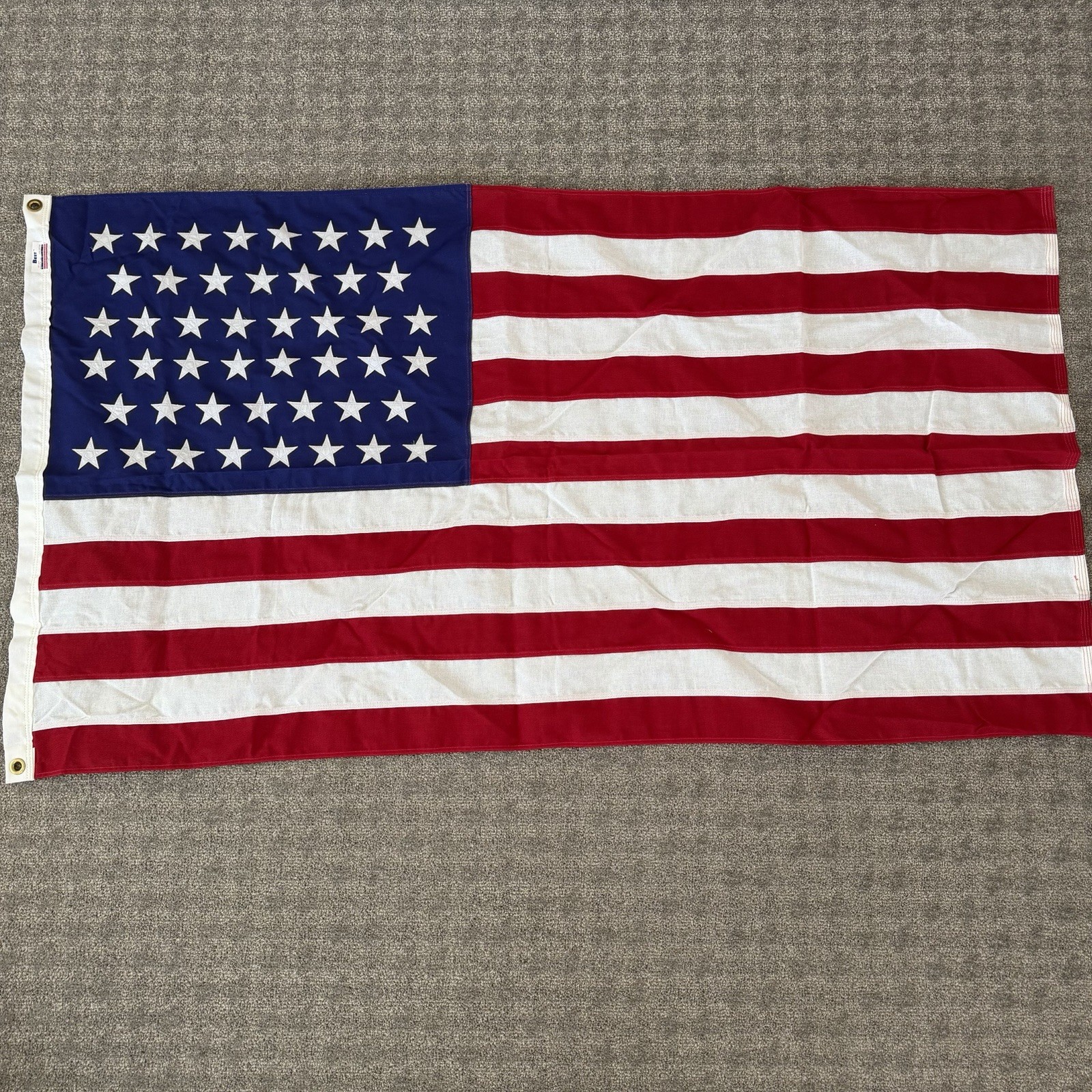 New Vintage US Flag Valley Forge Cotton Bunting Best American 50 Stars 3ft x 5ft