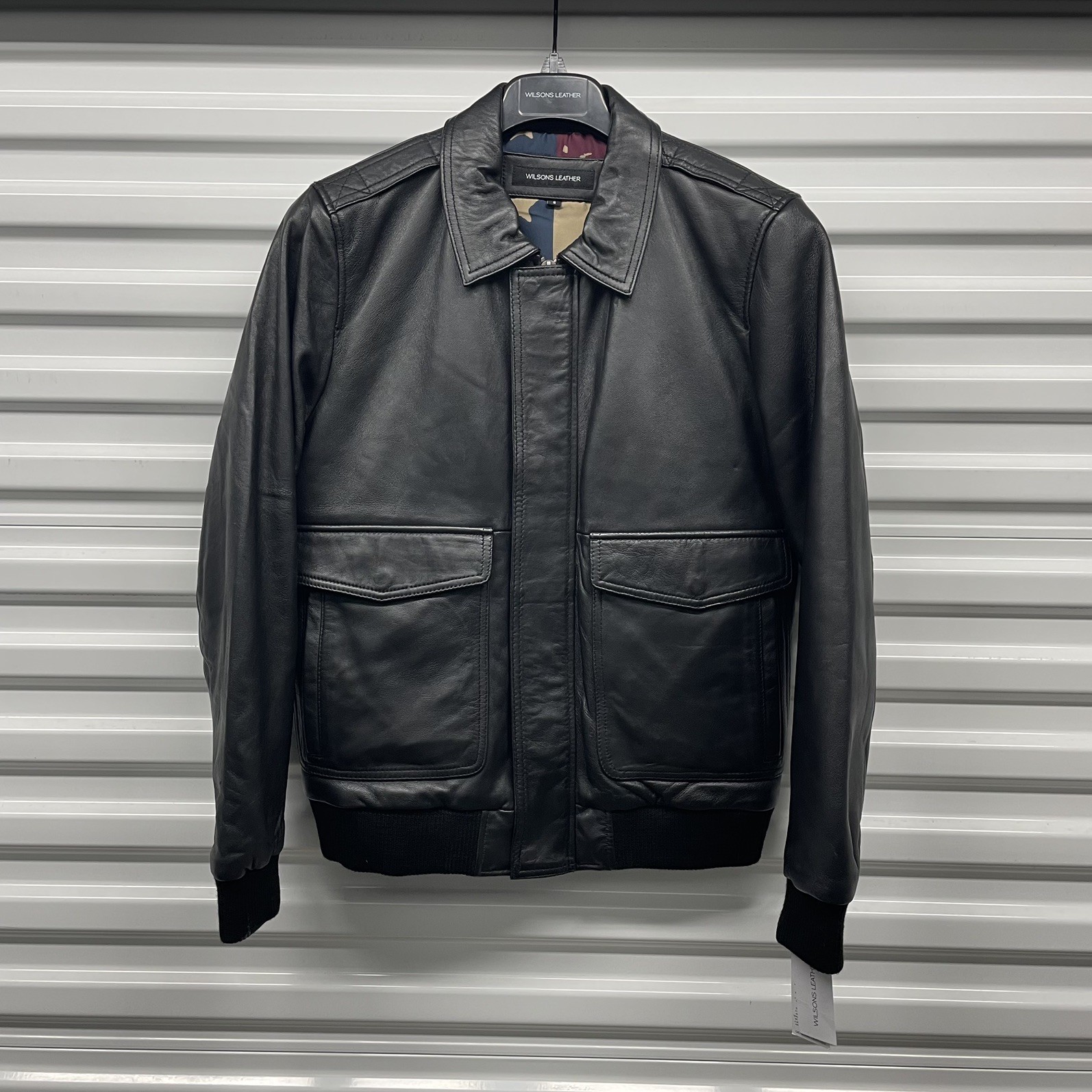 Wilsons Leather Bomber Jacket Mens S Black A-2 Flight Jacket $245 Retail BNWT Wilsons Leather Bomber Jacket Mens S Black A-2 Flight Jacket $245 Retail BNWT