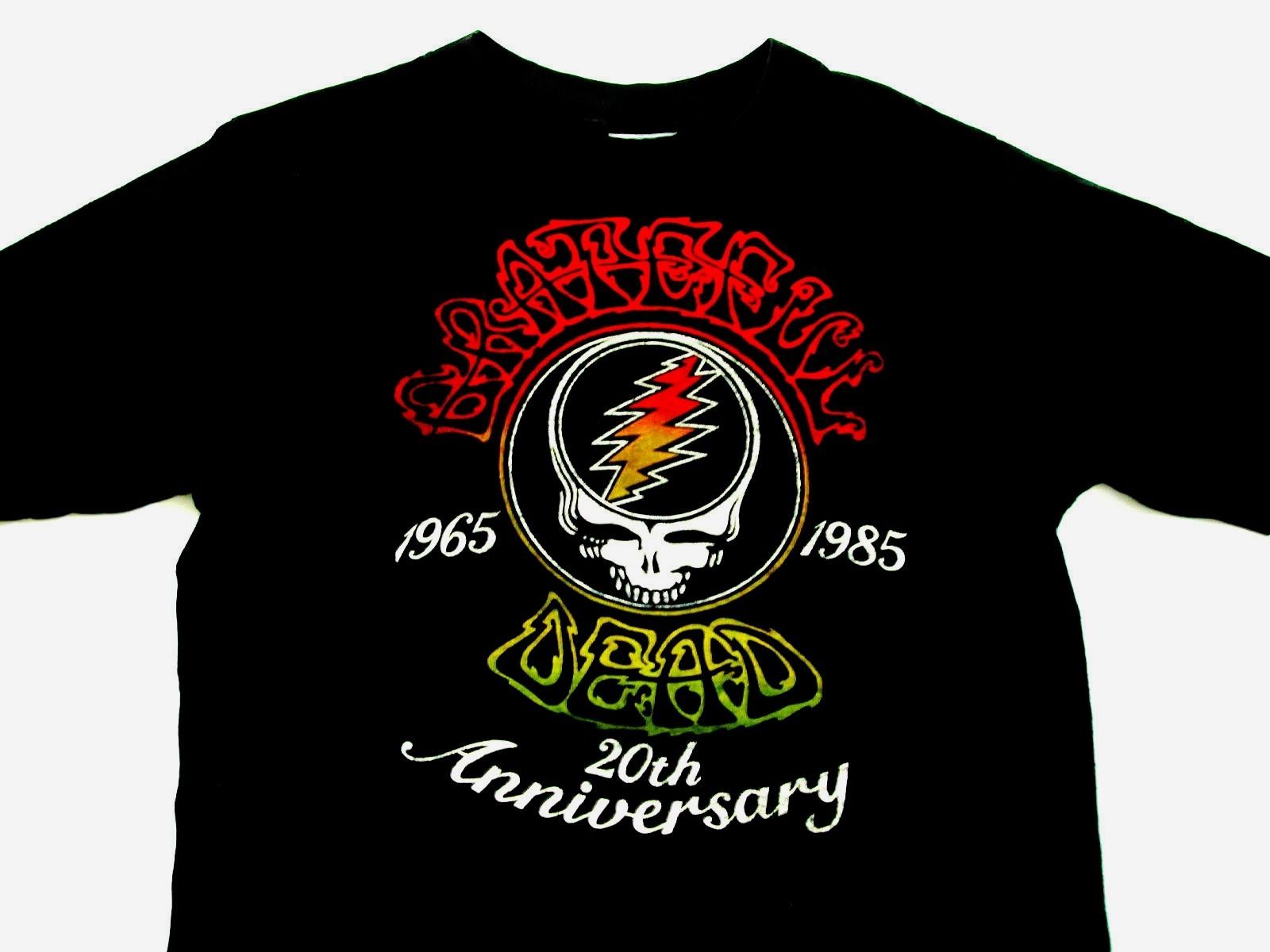 Grateful Dead Shirt T Shirt Vintage 1985 20th Anniversary 1965-85 GD SYF Wings L