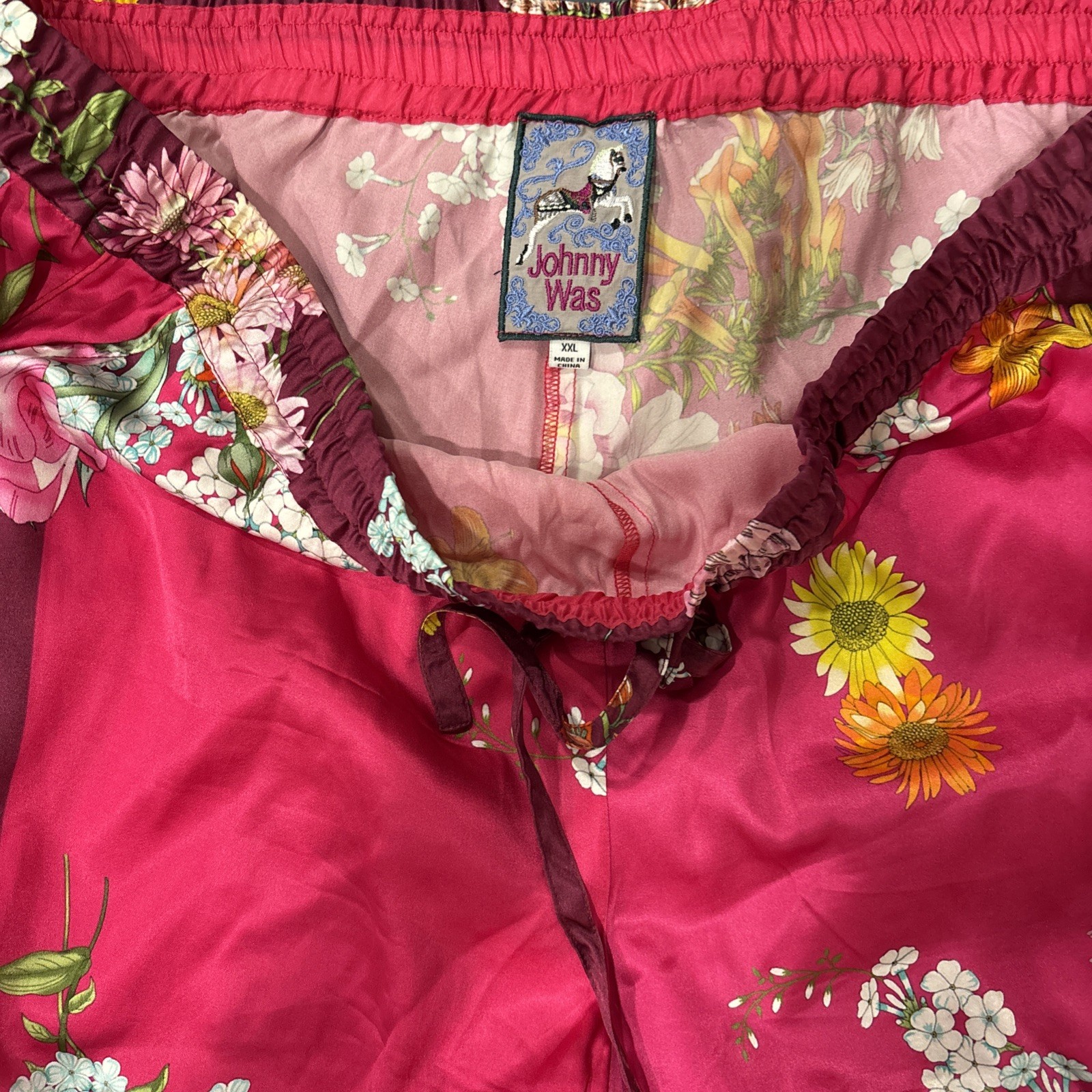 NWOT Johnny Was Silk Floral Pants XXL NWOT Johnny Was Silk Floral Pants XXL