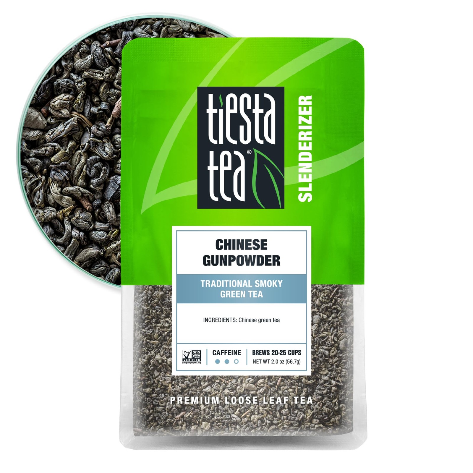 Traditional Smoky Green Tea 25 Cups Chinese Gunpowder Loose Leaf Tea Traditional Smoky Green Tea 25 Cups Chinese Gunpowder Loose Leaf Tea