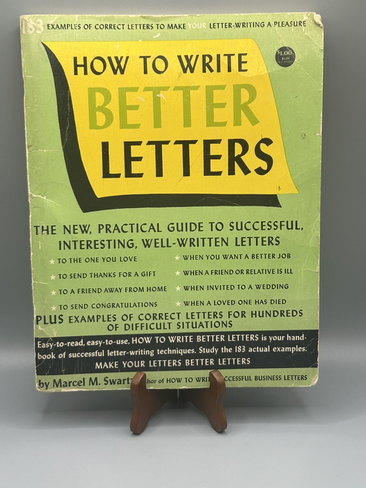 Vintage 1946 First Publication  How To Write Better Letters By Marcel M. Swartz