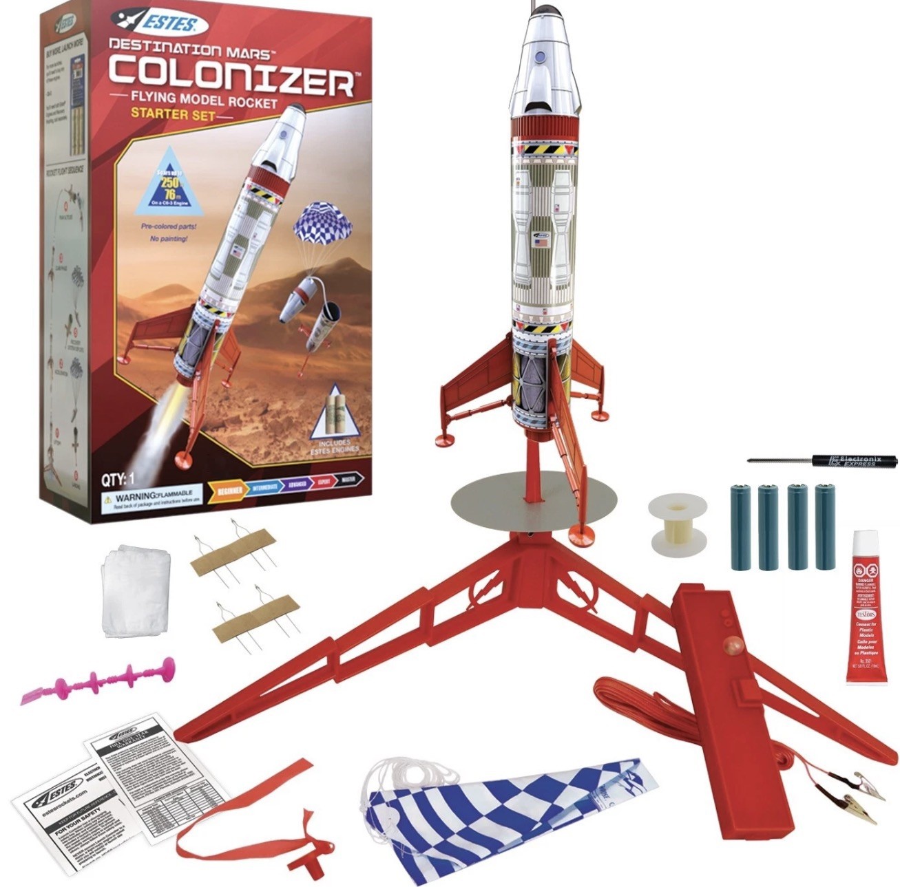 Estes Colonizer Model Rocket Starter Set, Beginner Skill Level (WITHOUT ENGINES) Estes Colonizer Model Rocket Starter Set, Beginner Skill Level (WITHOUT ENGINES)
