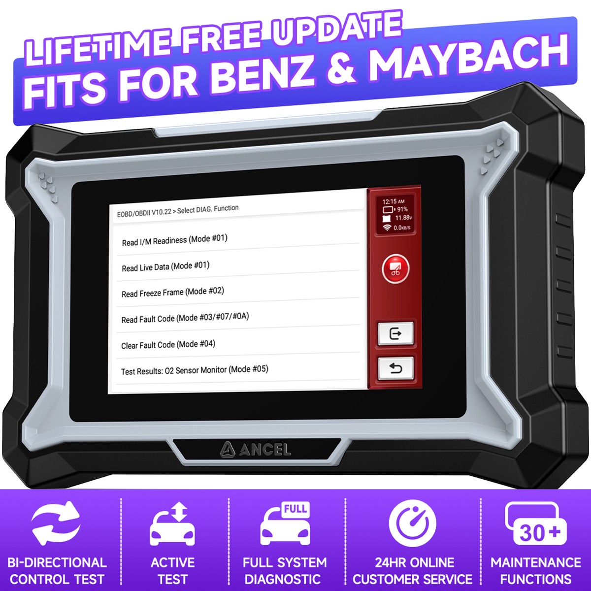 For Mercedes Benz Car Scanner Bidirectional Scan Tool OBD2 All System ECU Coding