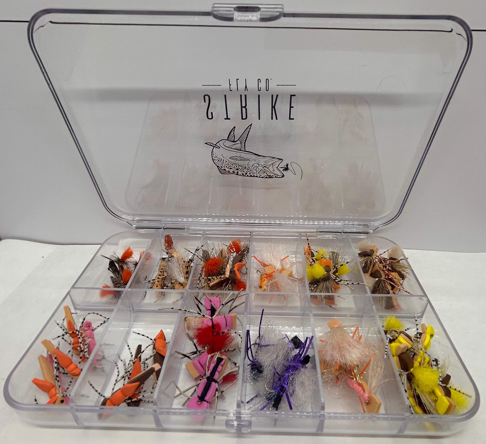 48 Piece Terrestrial Assortment with Fly Box- Strike Fly Company
