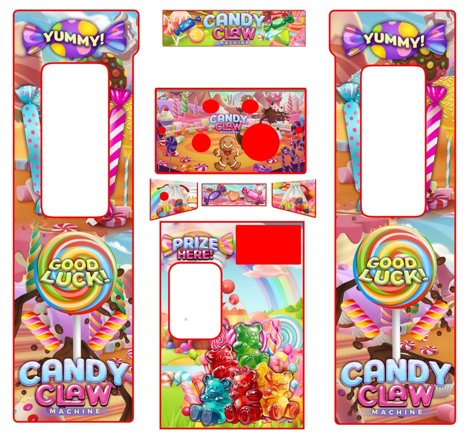 Arcade1up Claw Machine Candy Claw Wrap Arcade1up Claw Machine Candy Claw Wrap