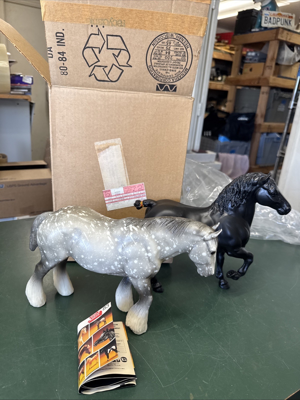 Vintage 1983 Breyer Montgomery Wards 62509 Percherons Belgian Shire ORIGINAL BOX Vintage 1983 Breyer Montgomery Wards 62509 Percherons Belgian Shire ORIGINAL BOX