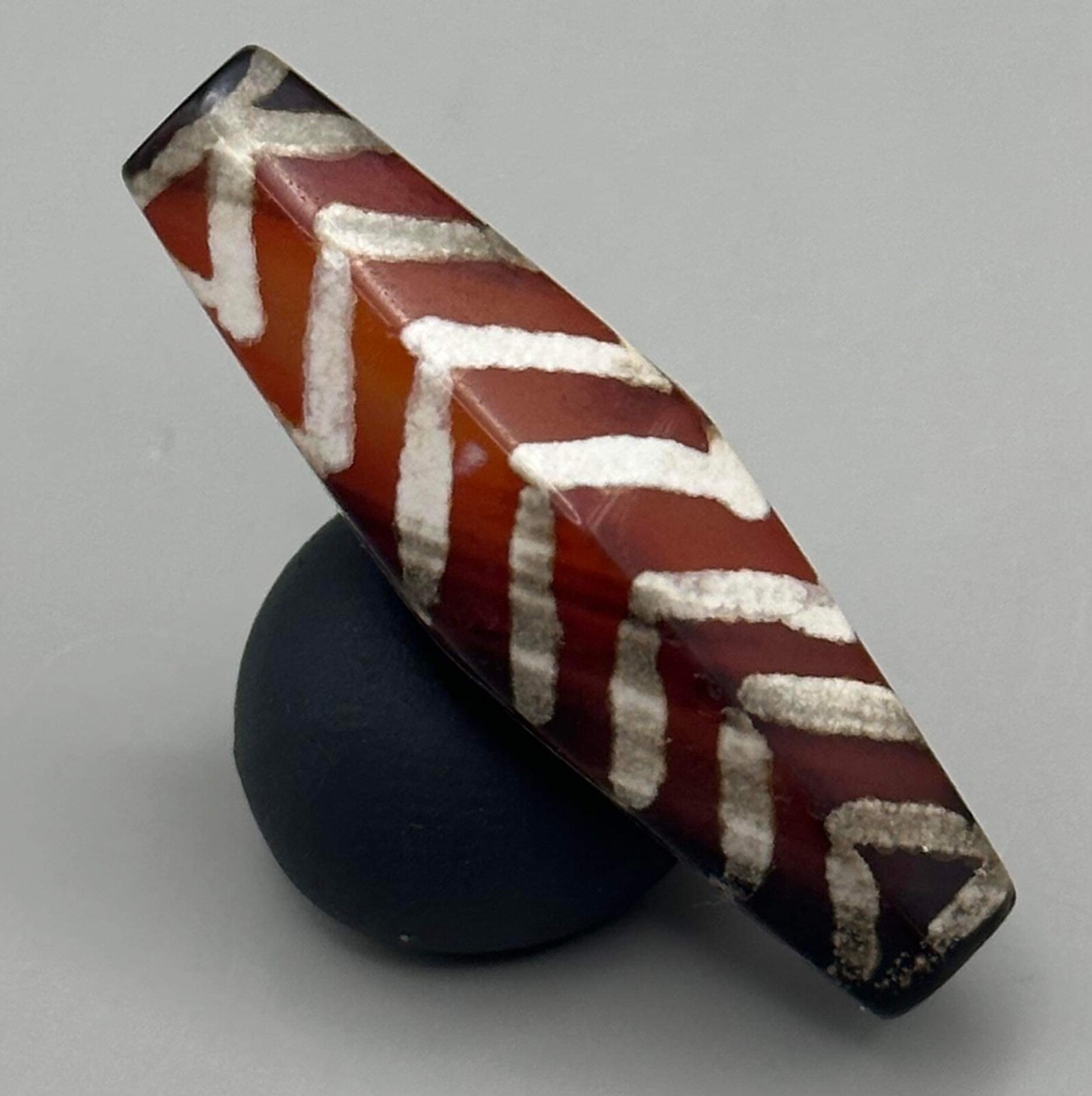 Original Ancient Sasanian Etched Carnelian Bead in good Condition Ca. 224 - 651