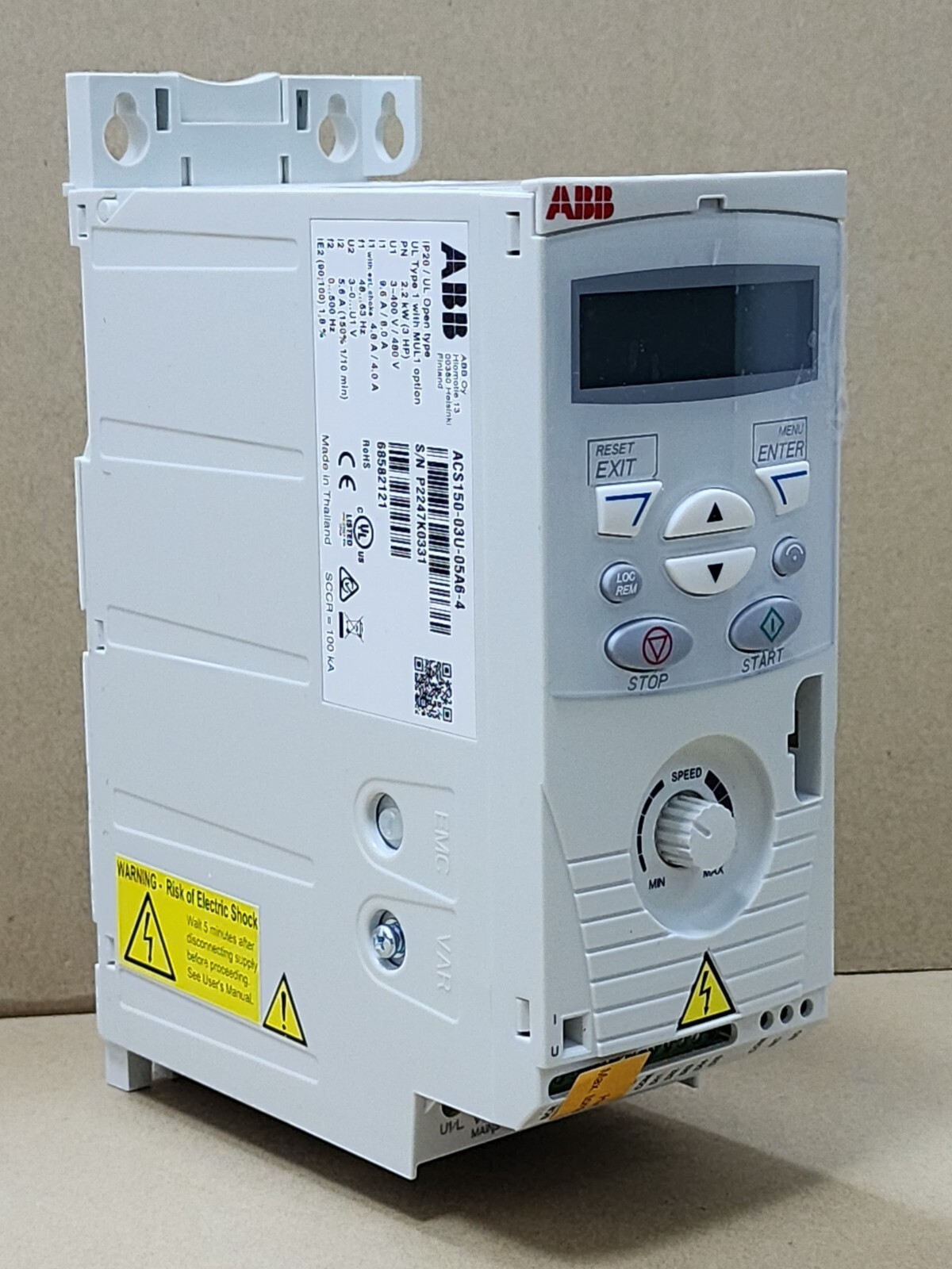 ACS150-03U-05A6-4 ABB AC DRIVE 2.2KW (3HP) 440V ACS150-03U-05A6-4