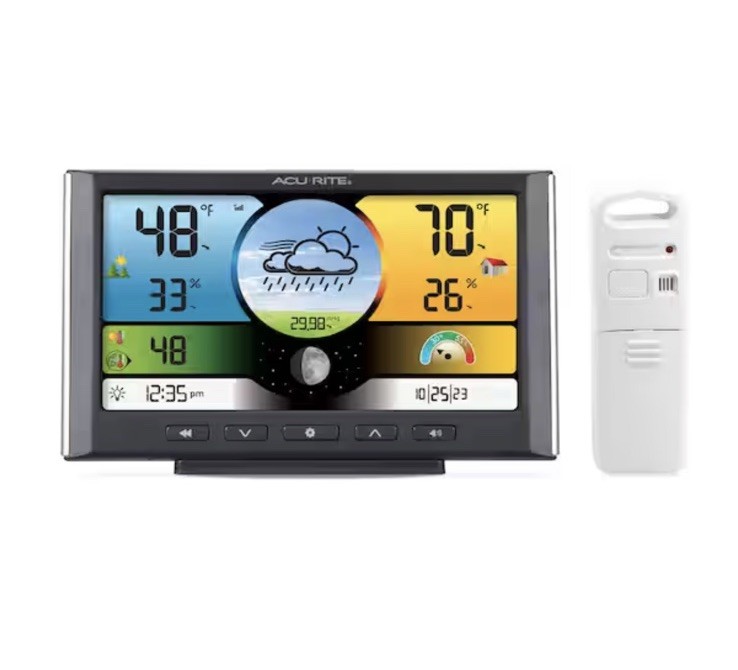 AcuRite Weather Forecaster Indoor/Outdoor Wireless Digital Color Display 02099HD