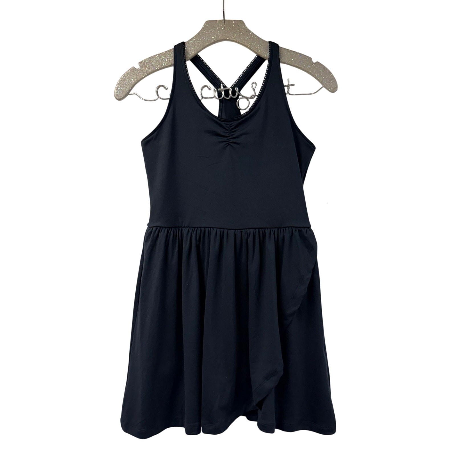 YPB Abercrombie Kids Girls Athletic Dress Black Shorts Racerback 13/14 Sporty