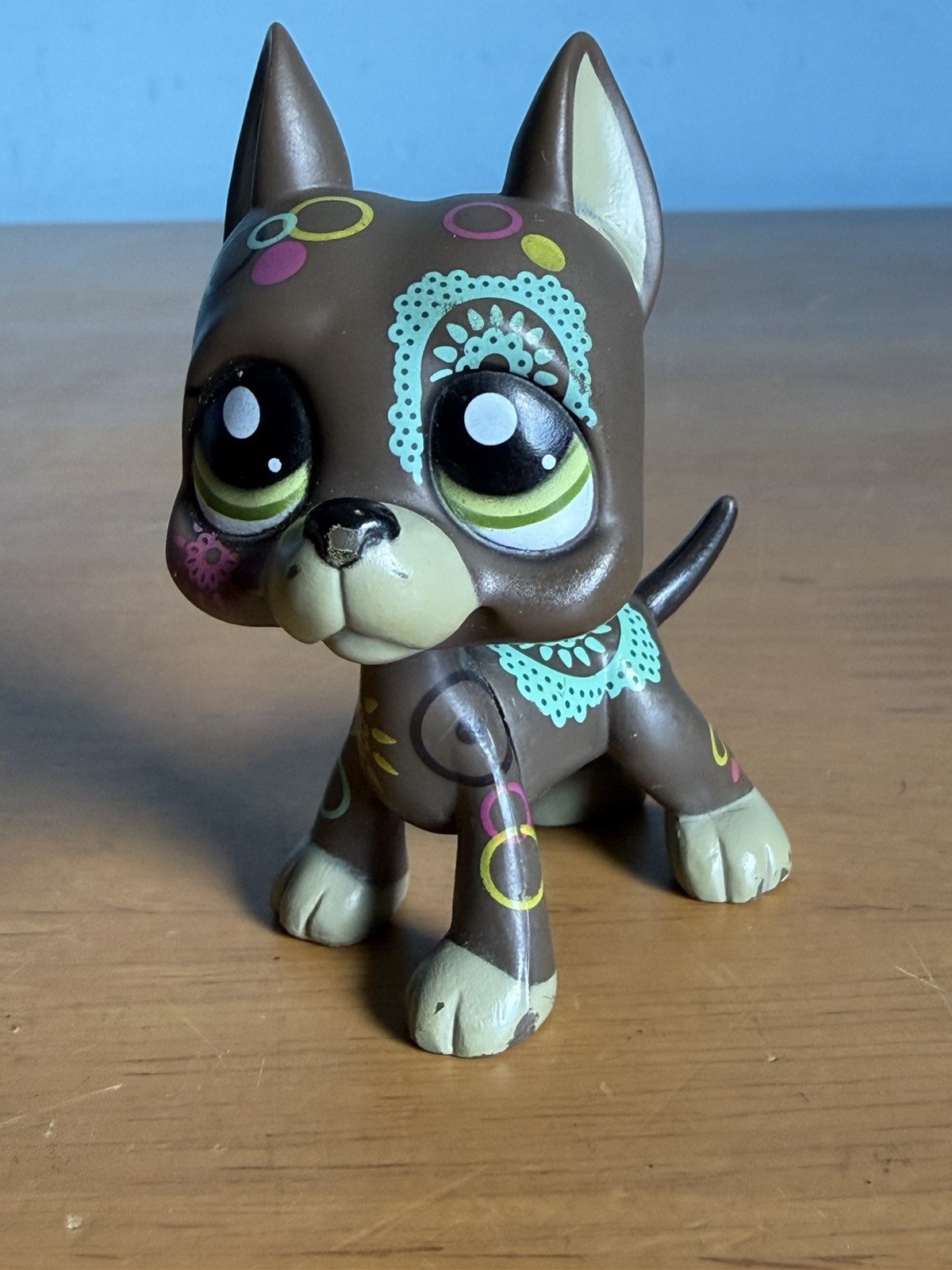 AUTHENTIC LPS Littlest Pet Shop Great Dane Dog Postcard Pet Series #1439