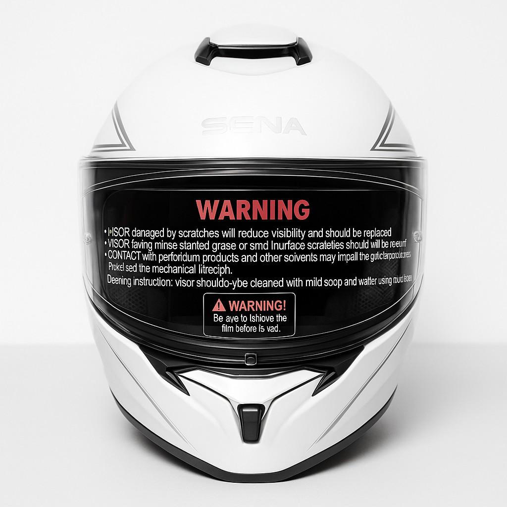 Sena Outrush Modular Flip-up Motorcycle Helmet Glossy White Bluetooth