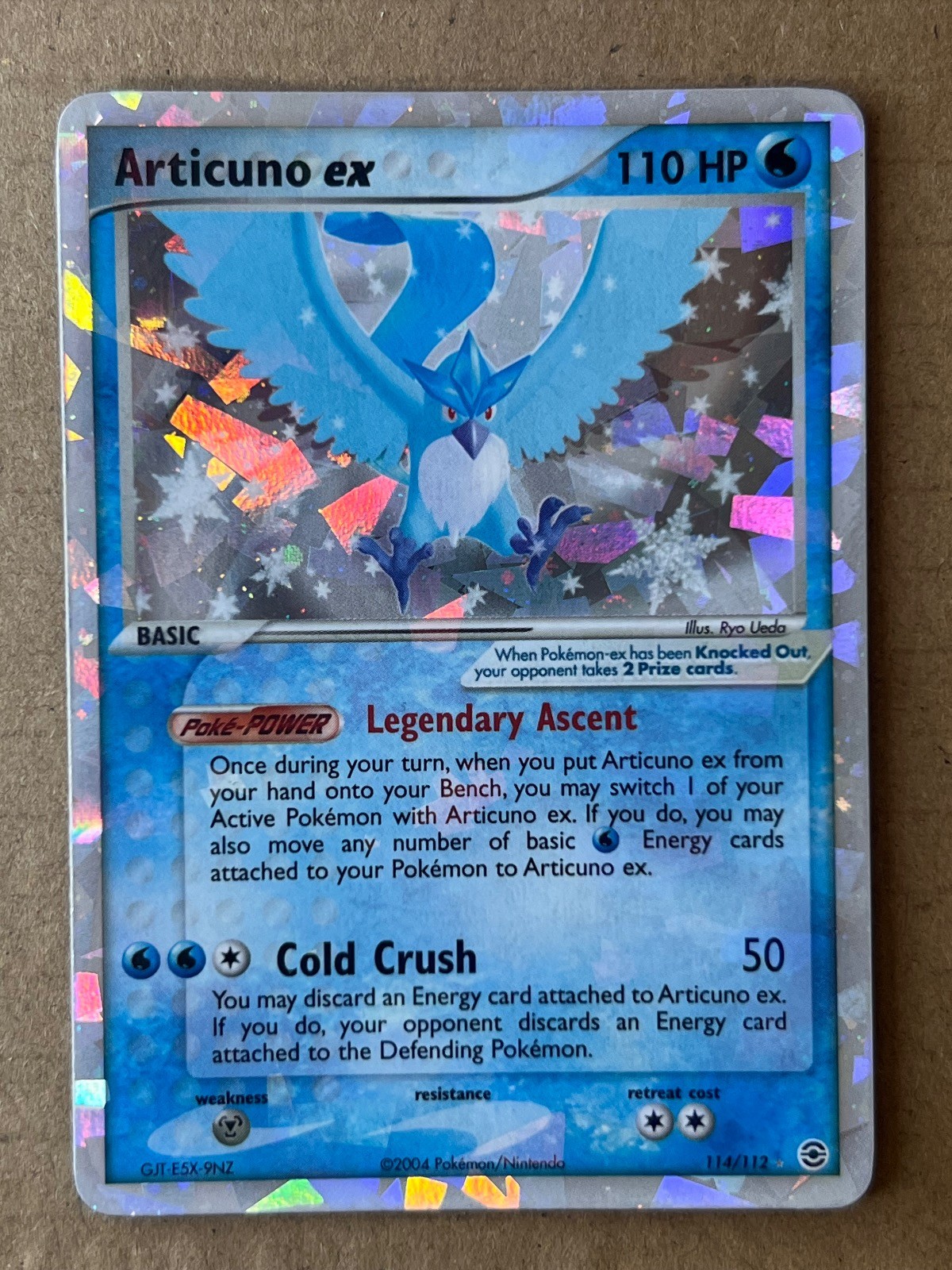 ARTICUNO EX 114/112 SECRET RARE FIRERED & LEAFGREEN POKEMON HOLO NEAR MINT