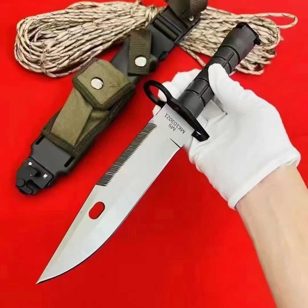 NEW Tactical Straight Knife 7CR17MOV Blade Outdoor Camping Knives Hunting Tools