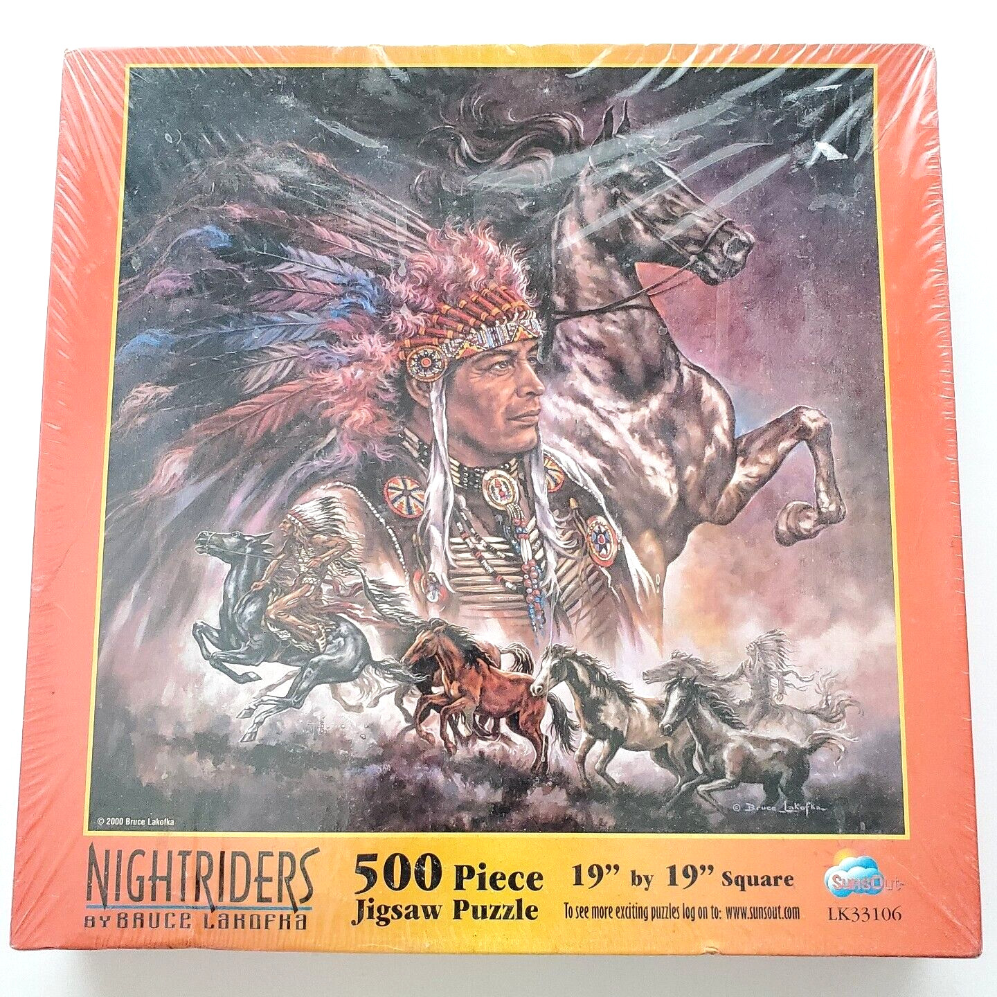 Sunsout Nightriders 500 Piece Puzzle #33106 By Bruce Lakofka 19” X 19” Sealed