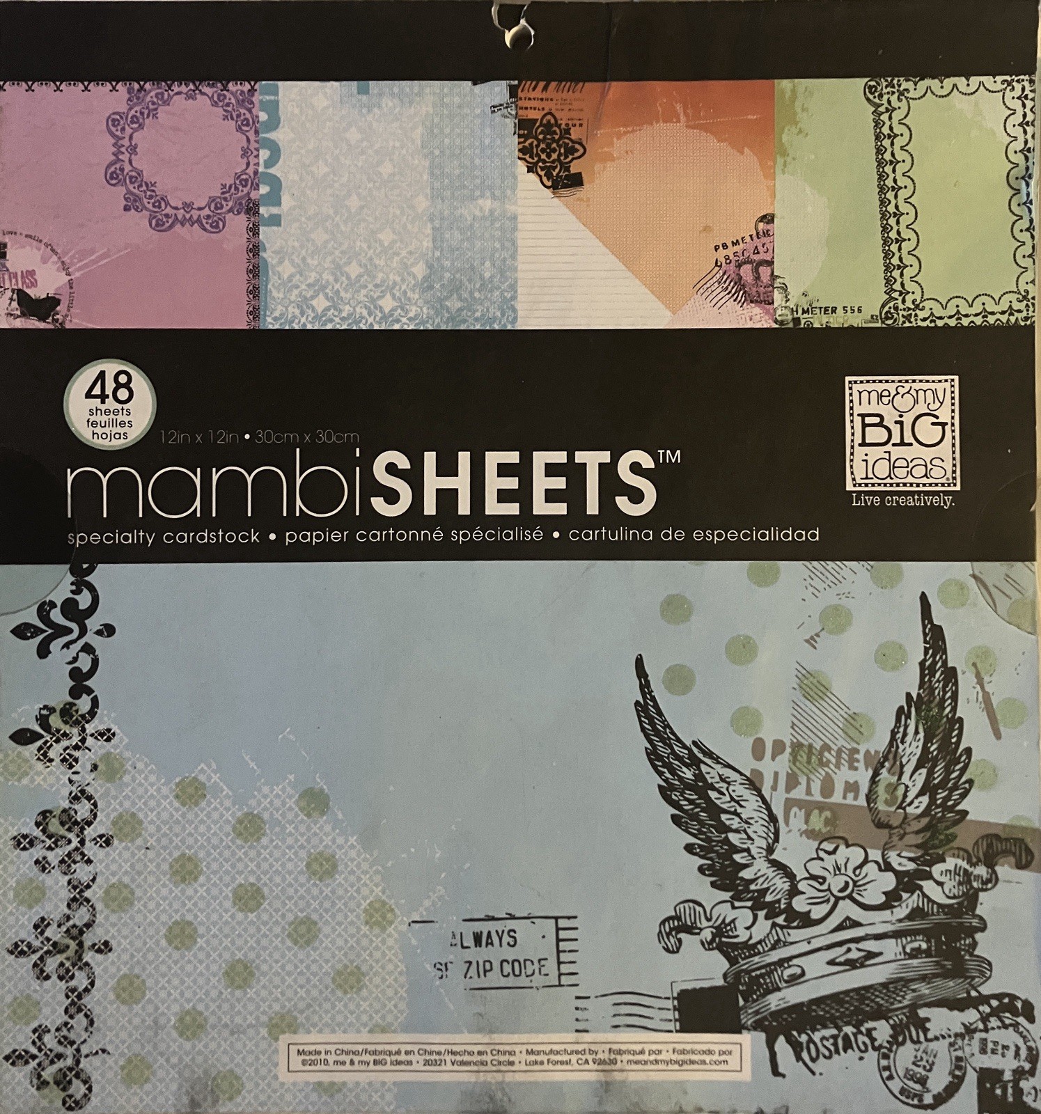 Me & My Big Ideas MAMBI Sheets 12” x 12” SPECIALTY CARDSTOCK PAPER PAD 48 sheets