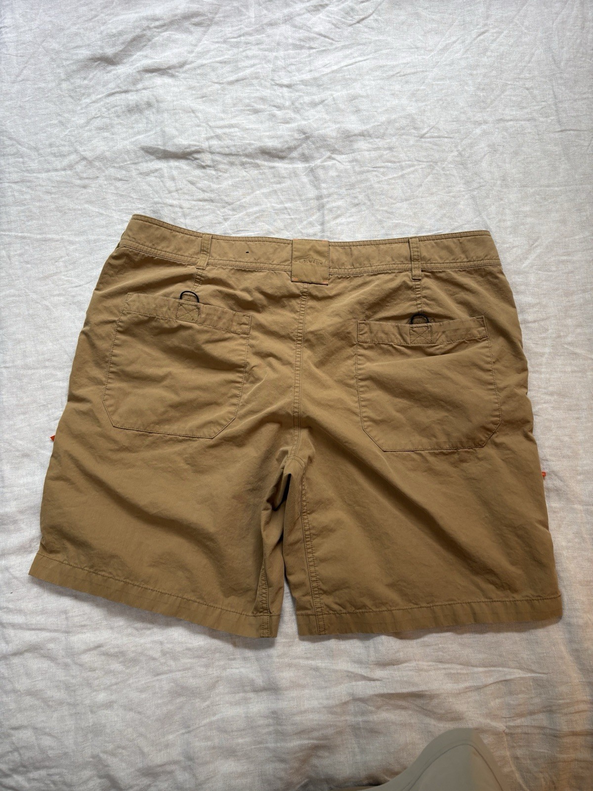 Orvis Shorts Mens 40 Khaki Trout Bum Outdoor Fishing Fish Heavy Cotton Canvas 8\